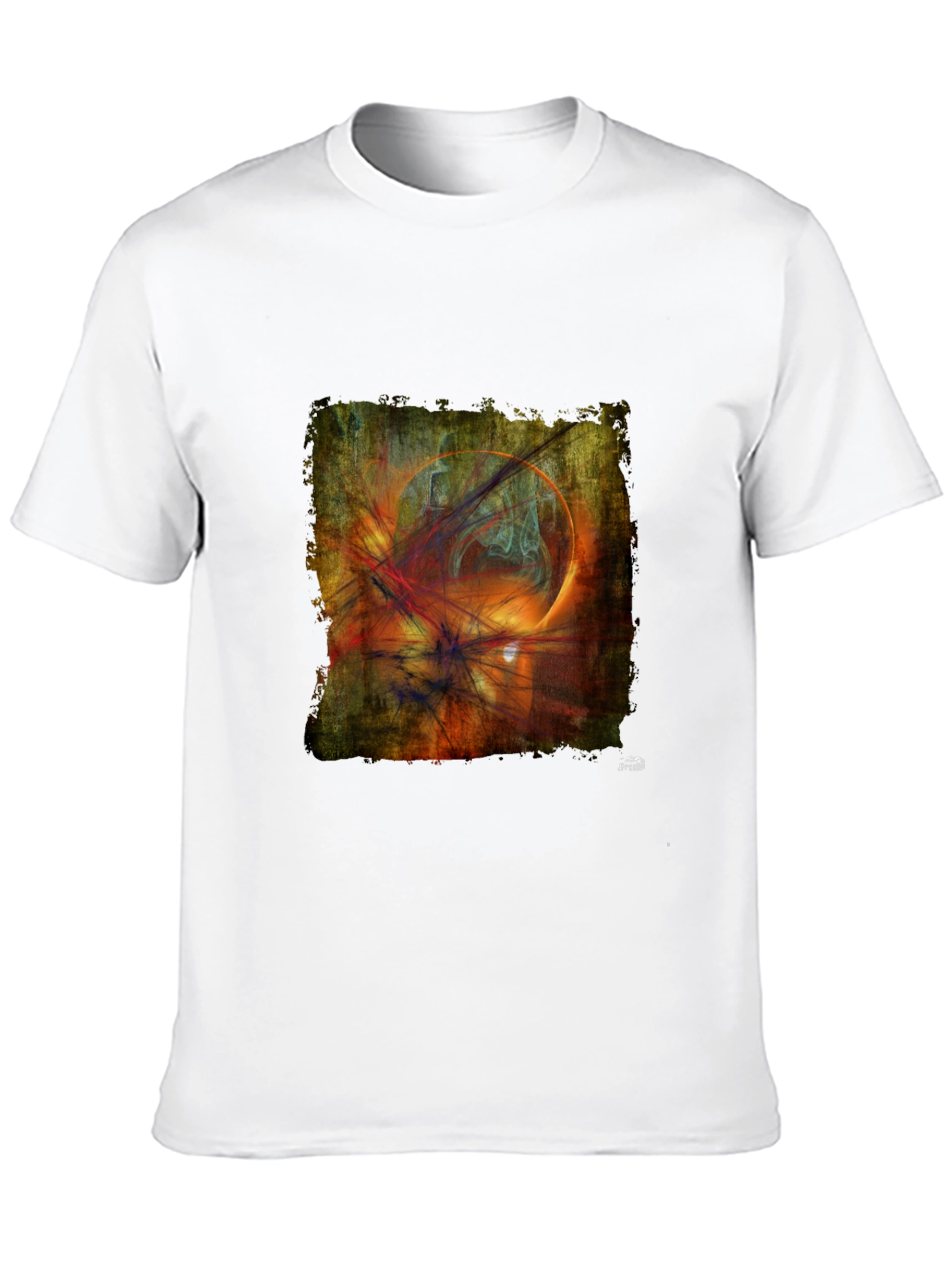 Abstract Art Graphic Tee - Mens Black T-Shirt