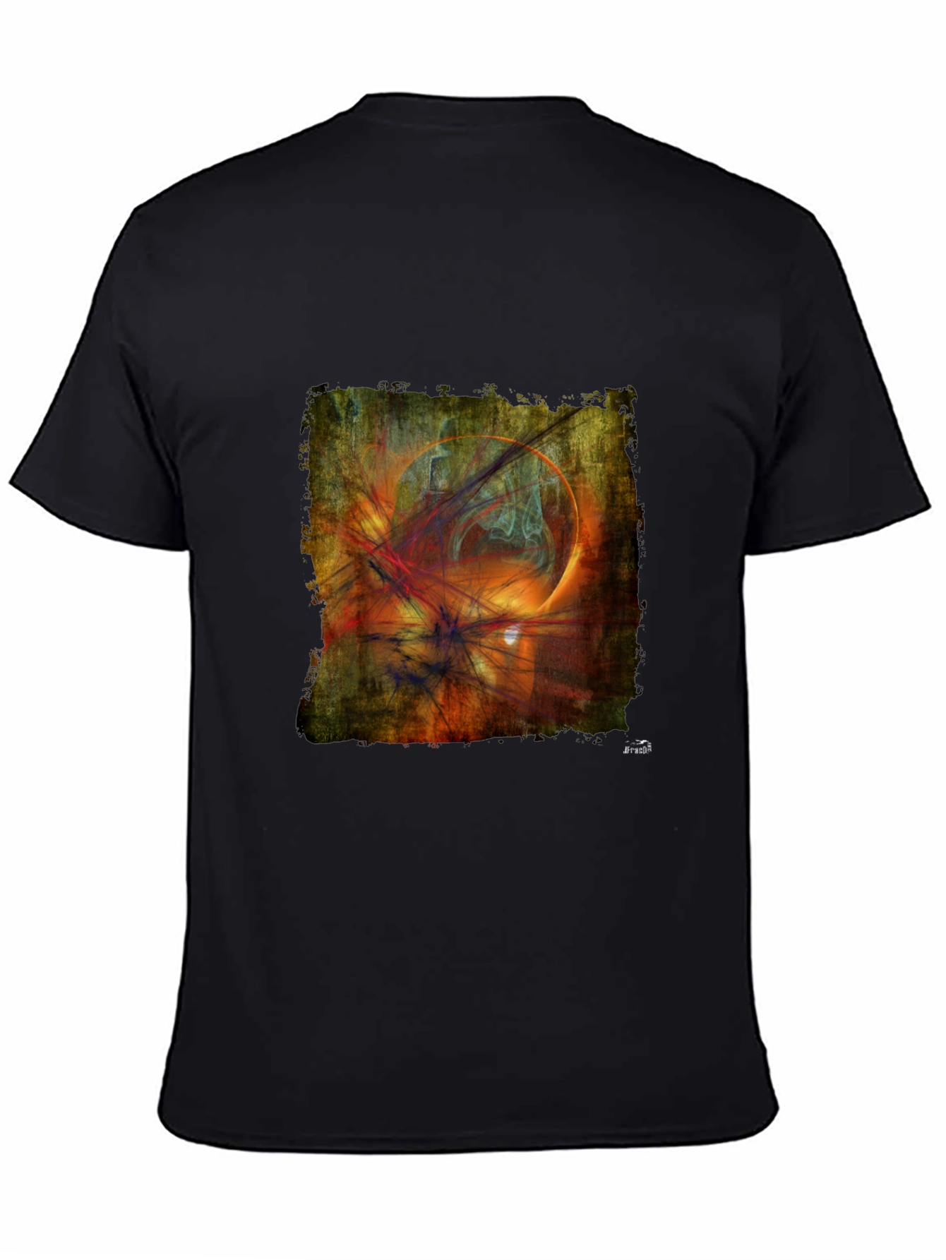Abstract Art Graphic Tee - Mens Black T-Shirt