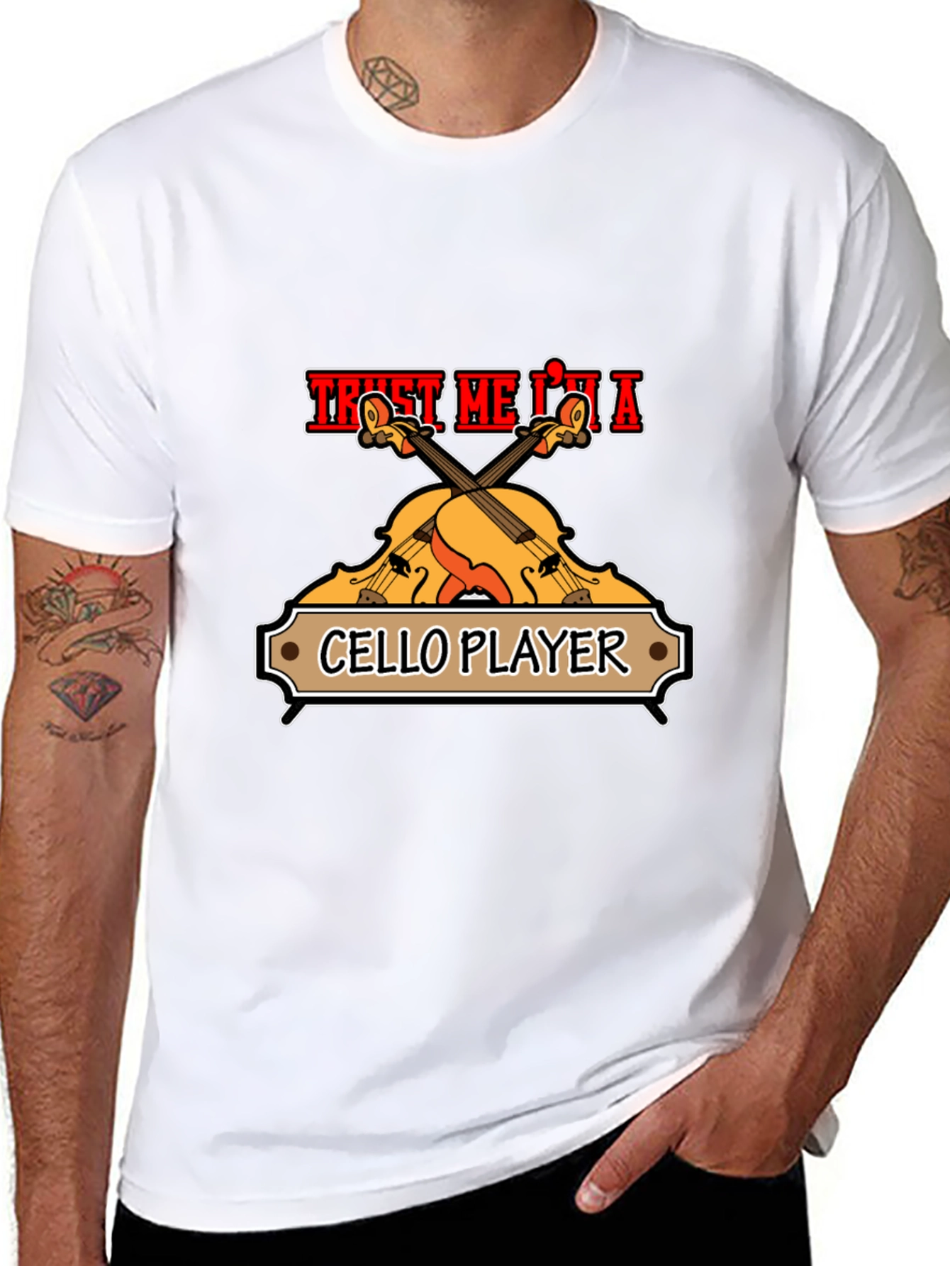 Trust Me Im A Cello Player Black T-Shirt