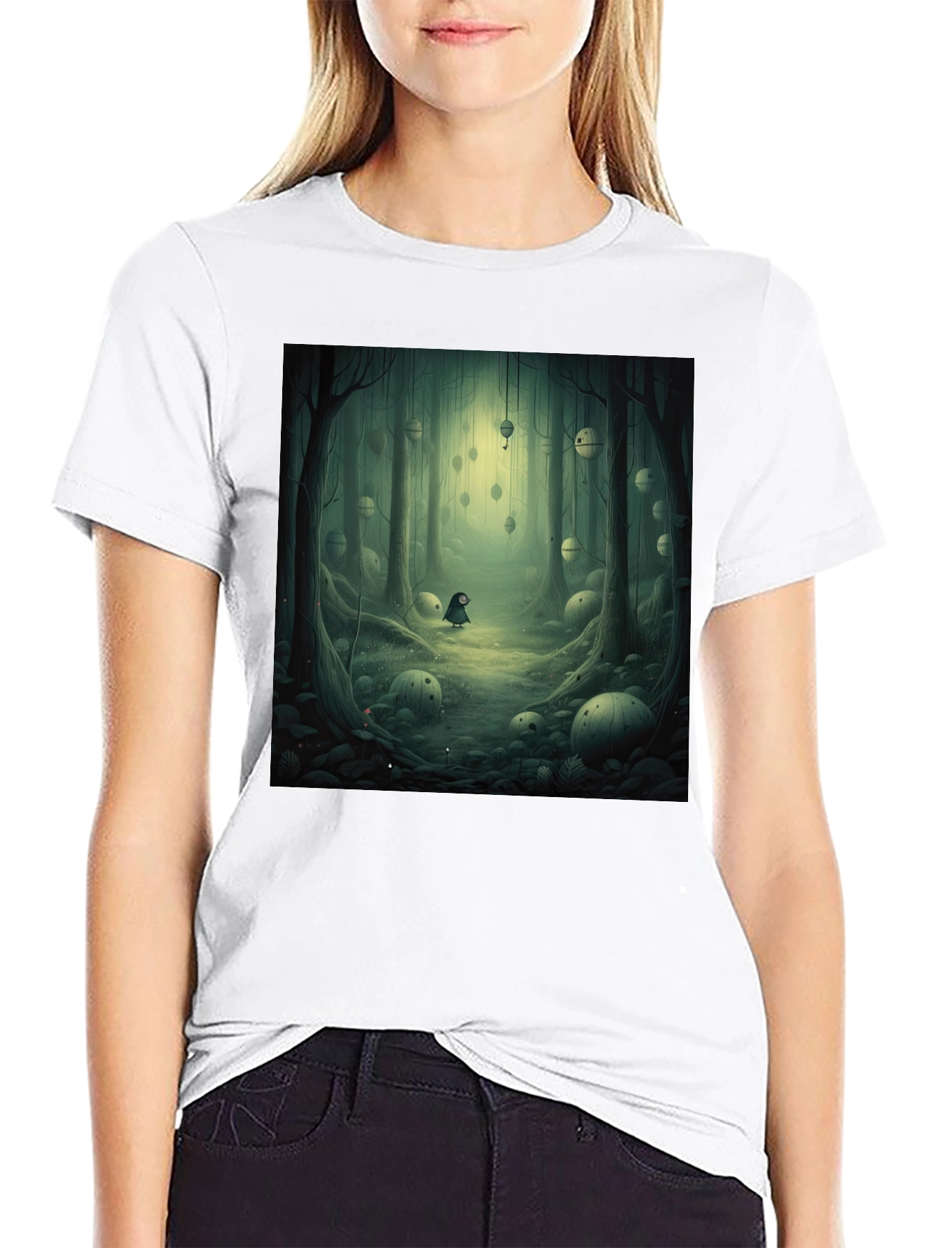 Eerie Forest Graphic Tee - Unique Design T-Shirt