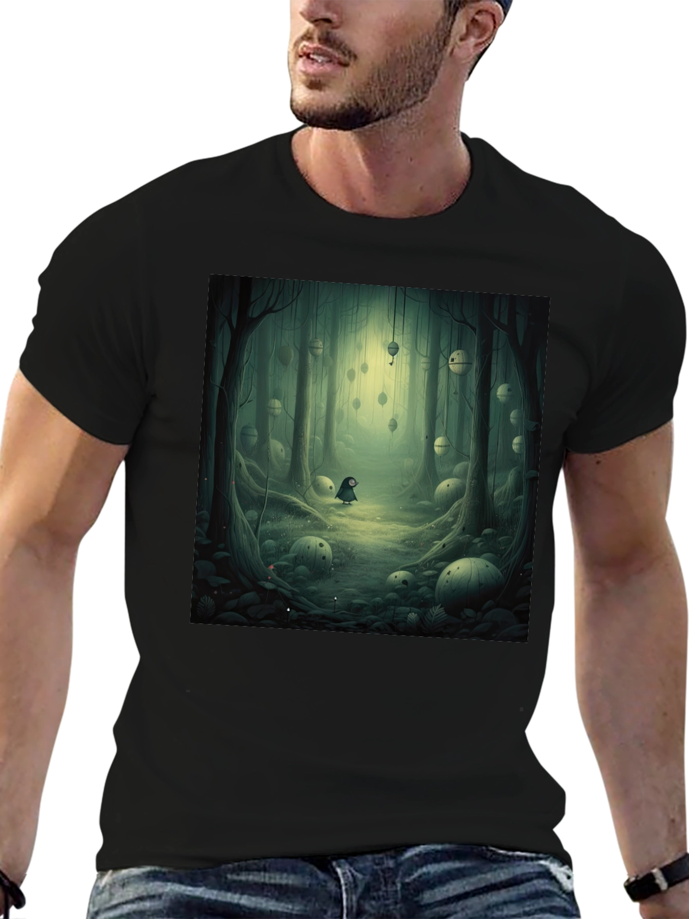 Eerie Forest Graphic Tee - Unique Design T-Shirt