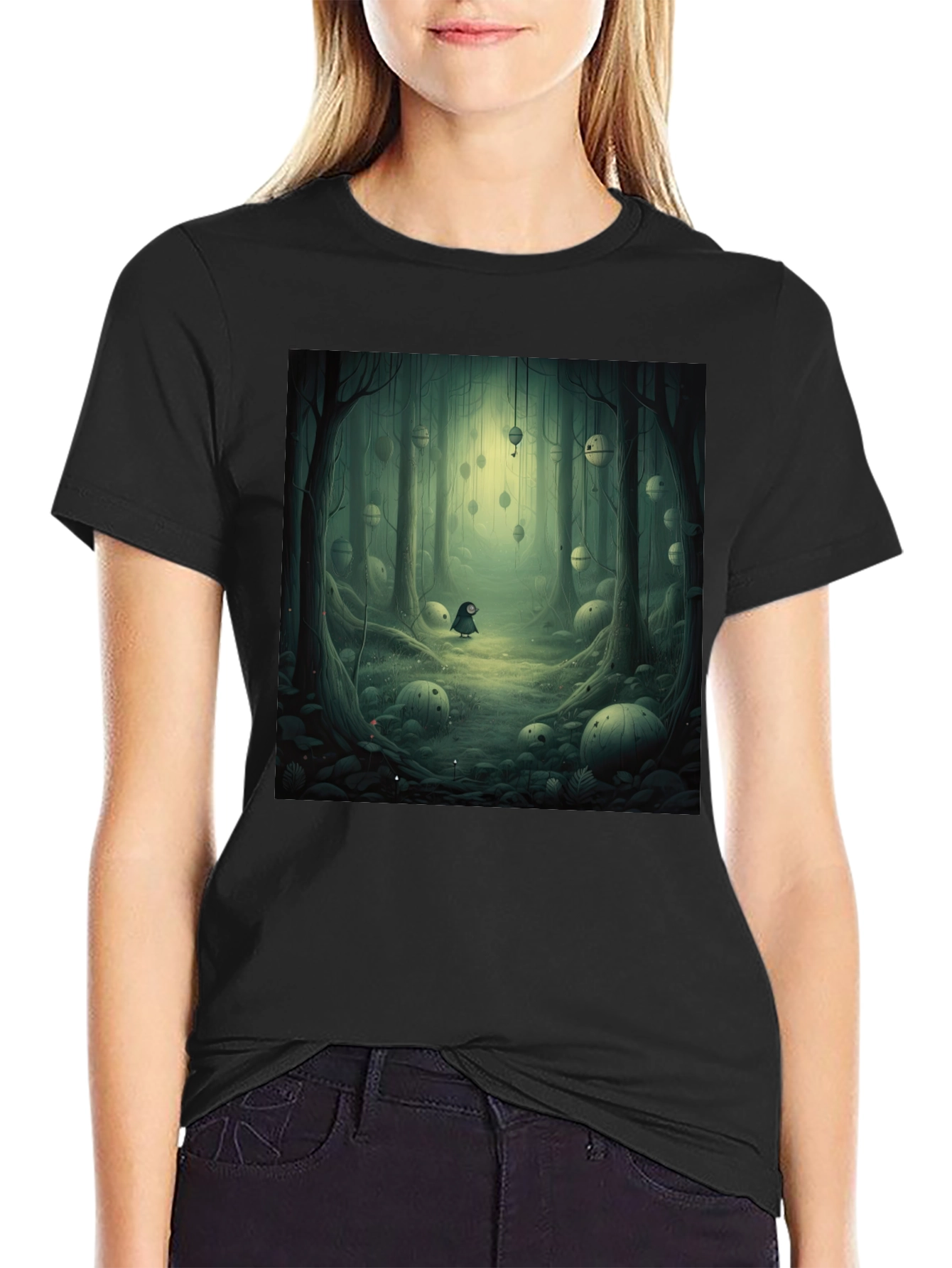 Eerie Forest Graphic Tee - Unique Design T-Shirt