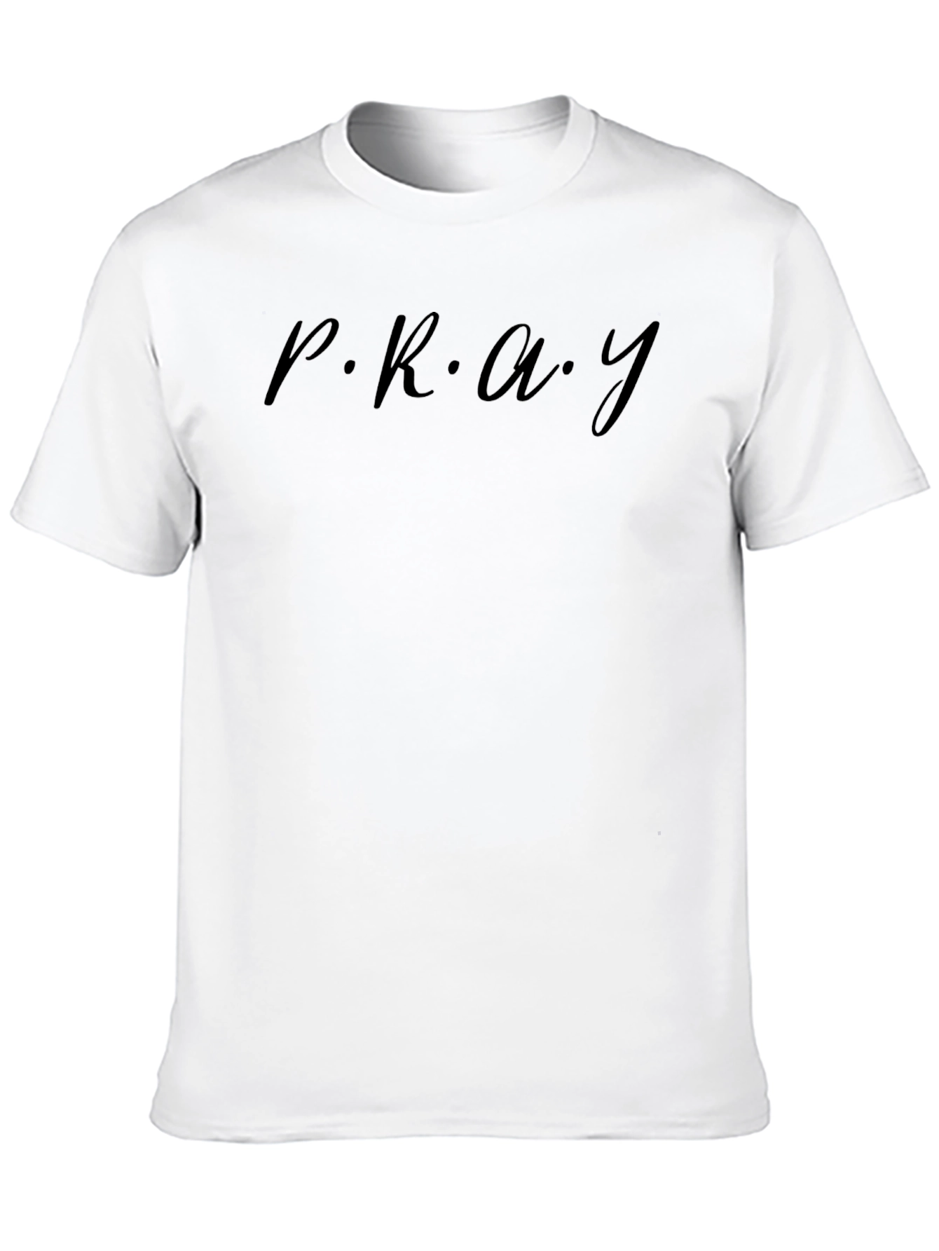 P.R.A.Y. Black Graphic Tee - Stylish Casual Wear
