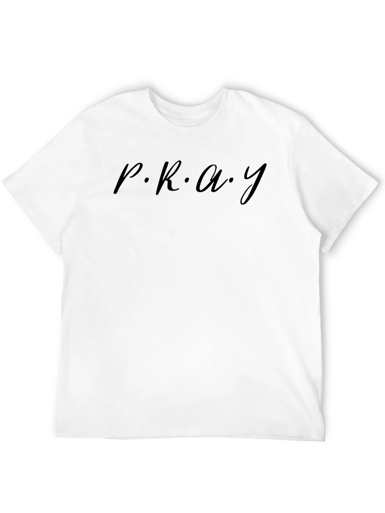 P.R.A.Y. Black Graphic Tee - Stylish Casual Wear