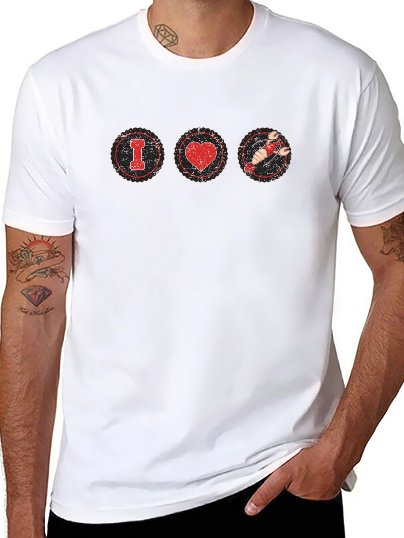 I Heart Lobster Graphic T-Shirt - Black Tee