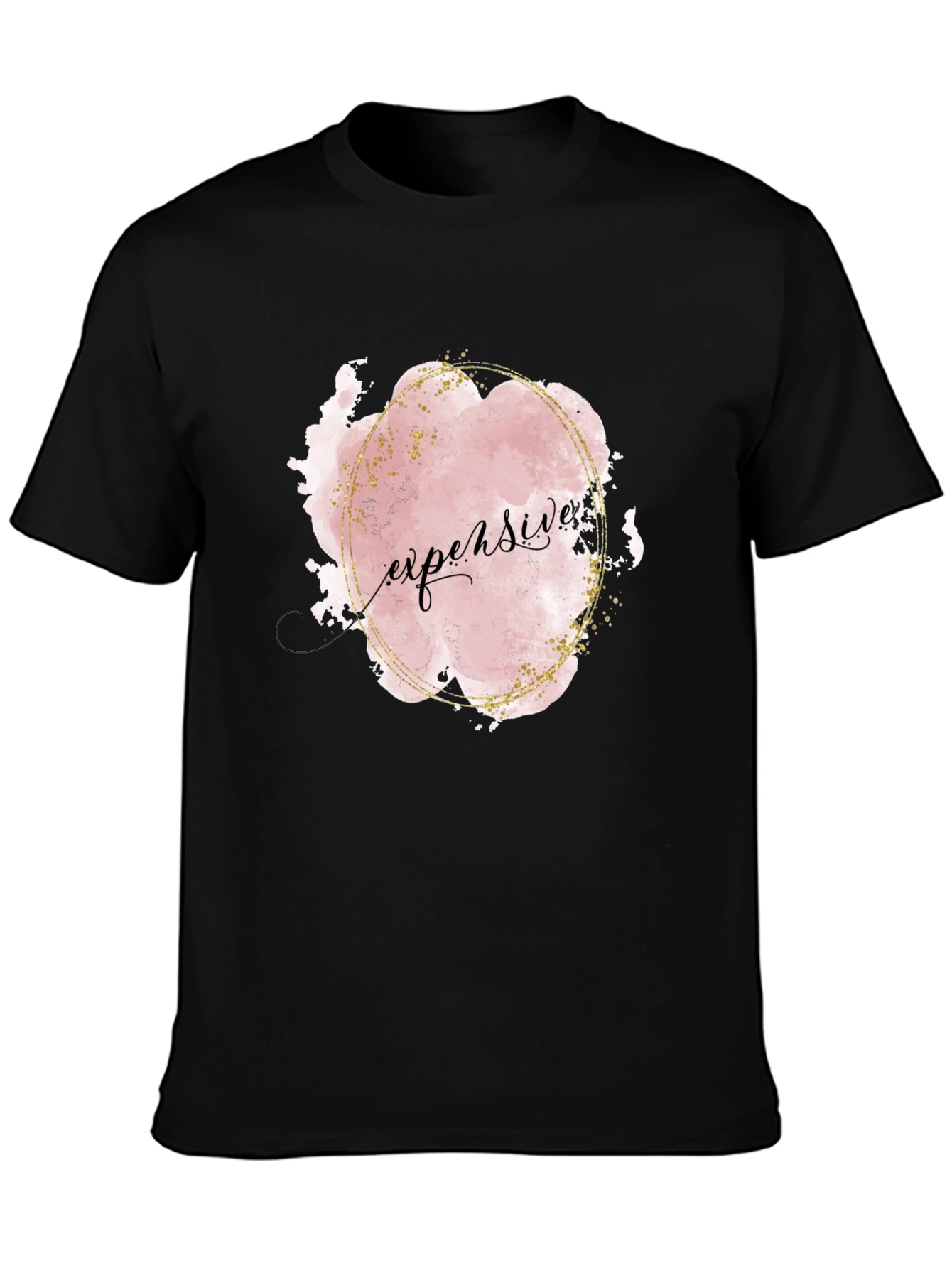Expensive Graphic Print Black T-Shirt