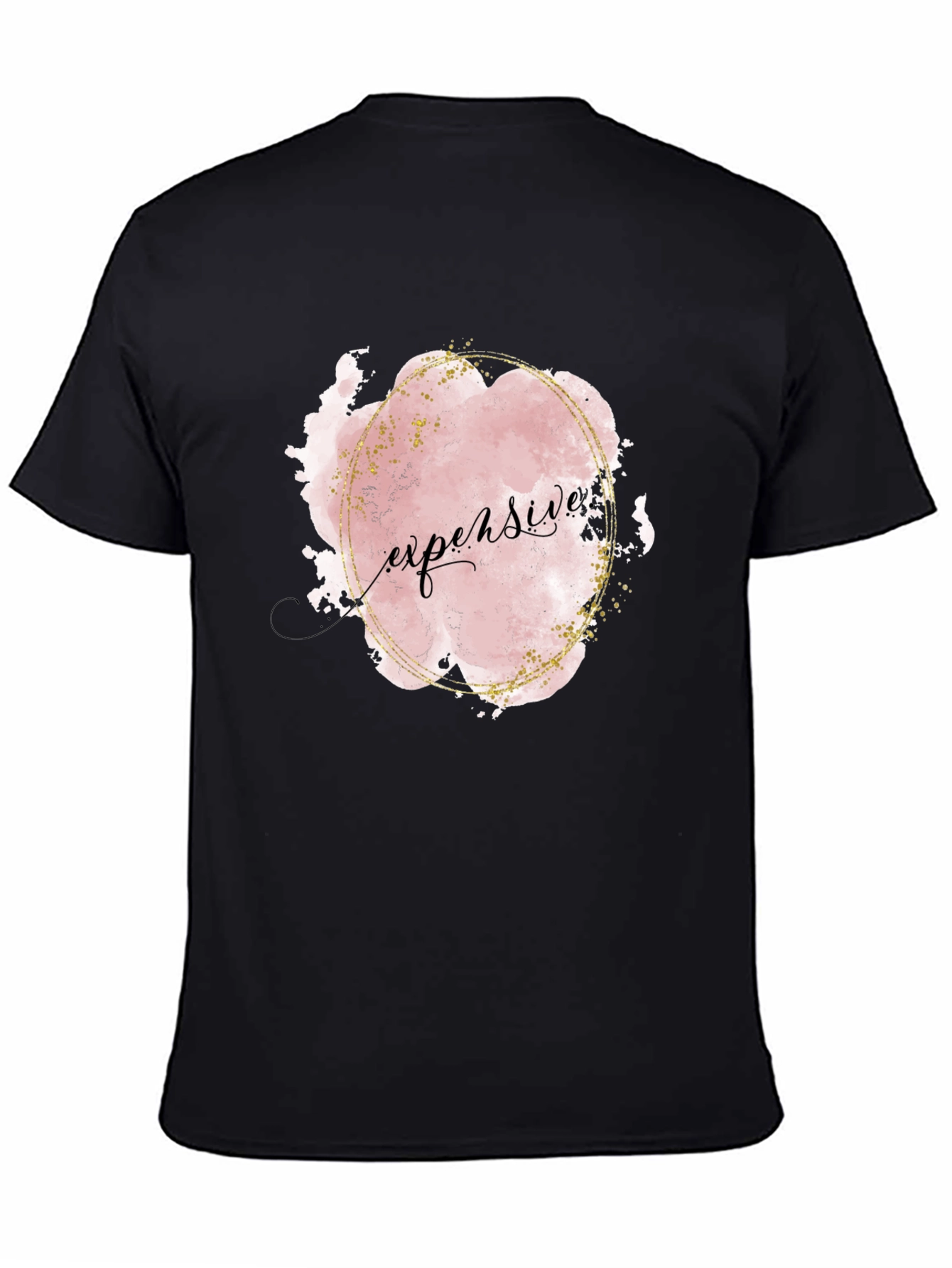 Expensive Graphic Print Black T-Shirt