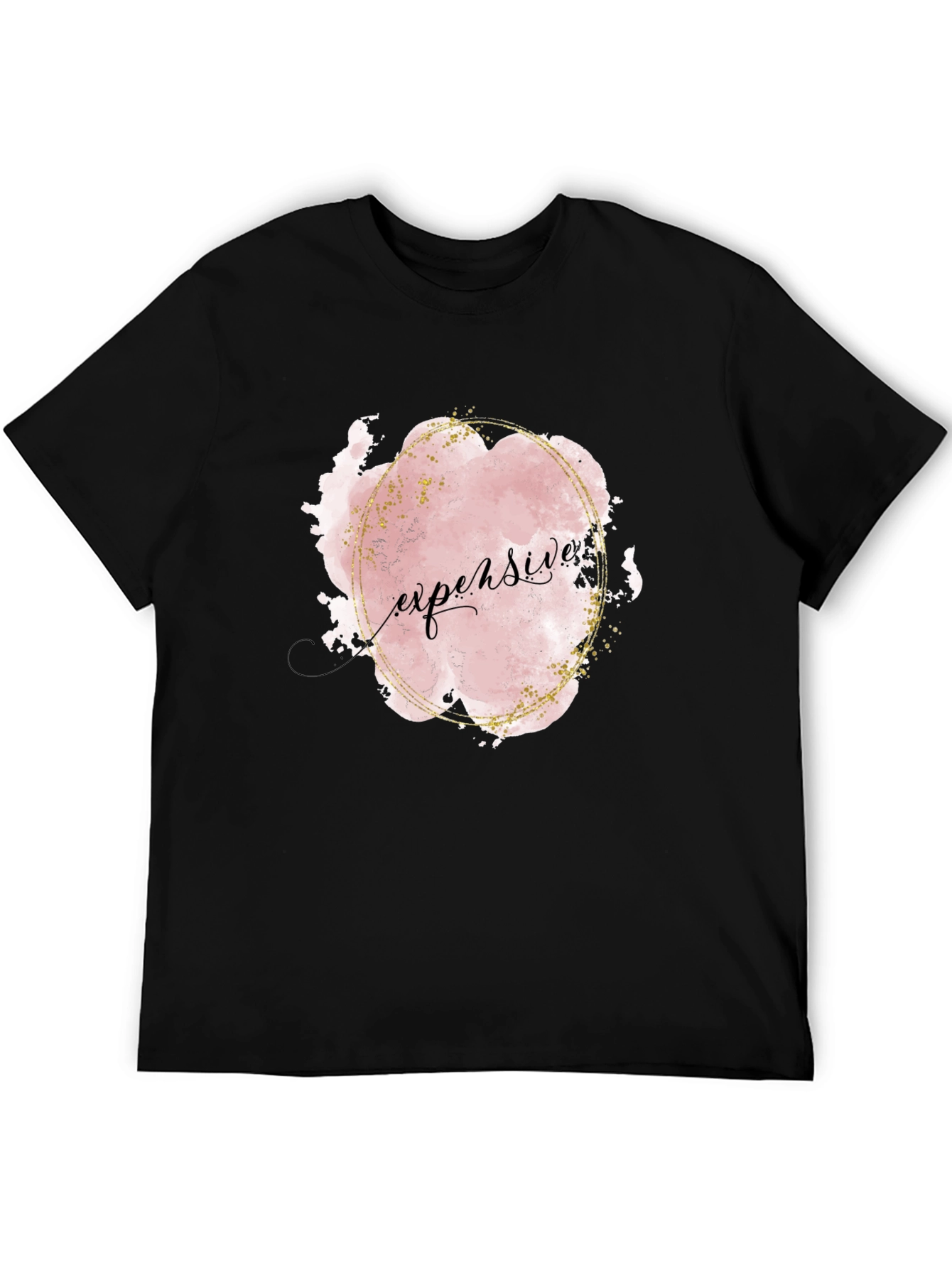 Expensive Graphic Print Black T-Shirt