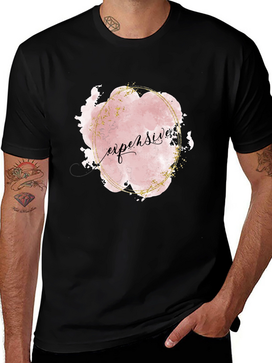 Expensive Graphic Print Black T-Shirt