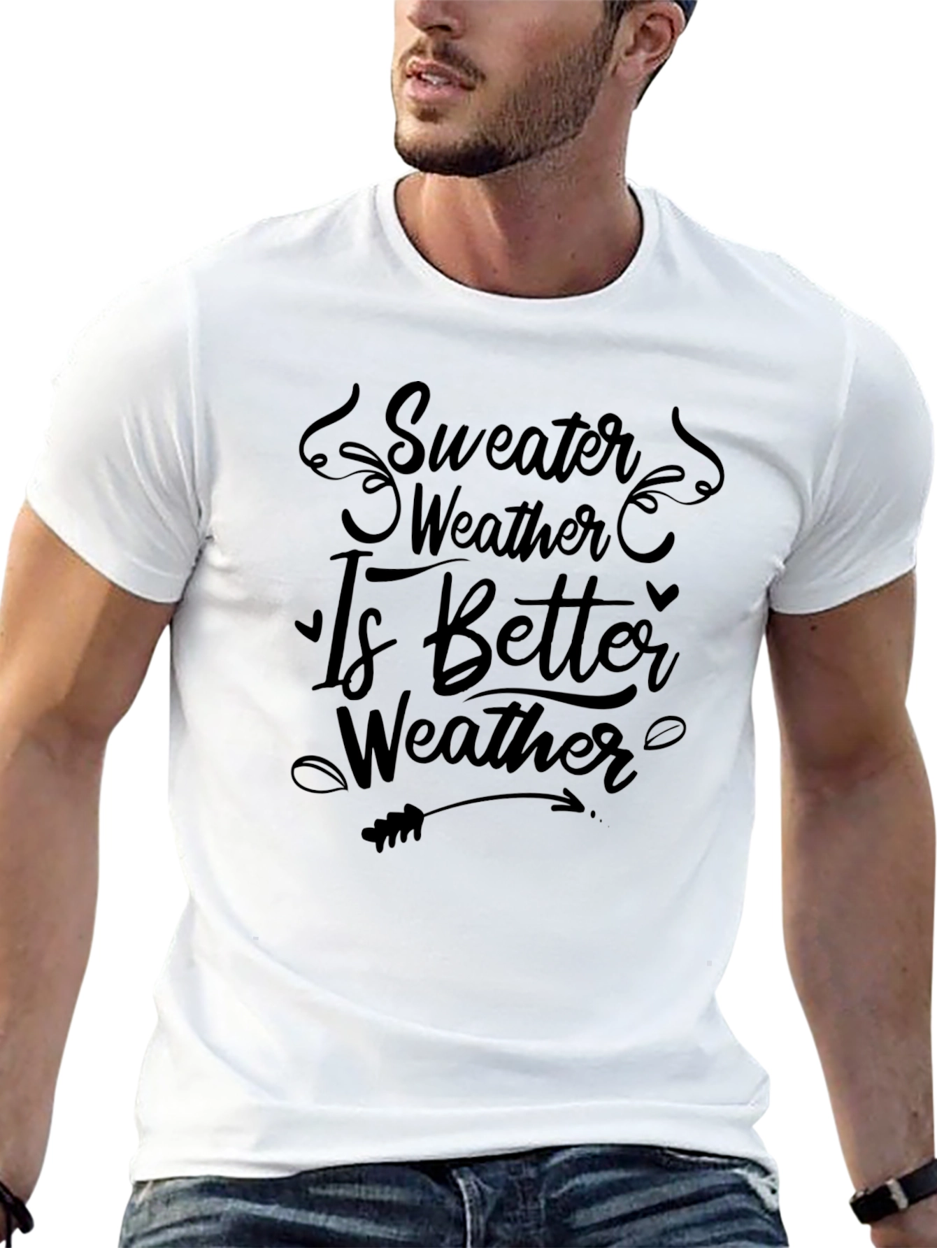 Sweater Weather Graphic Tee - Black Comfort Fit