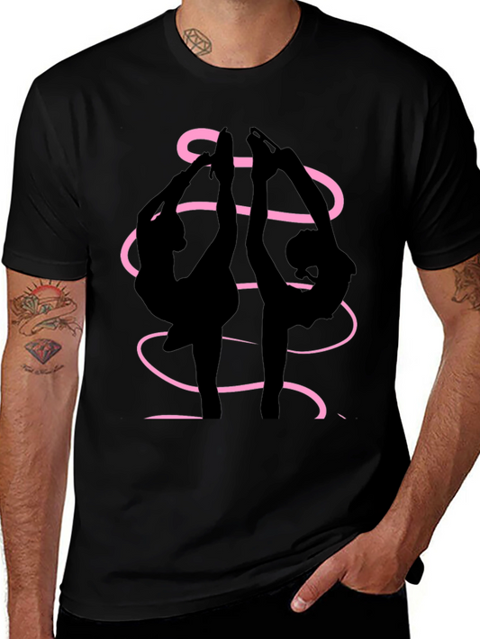 Figure Skaters Graphic Tee - Black Cotton Blend