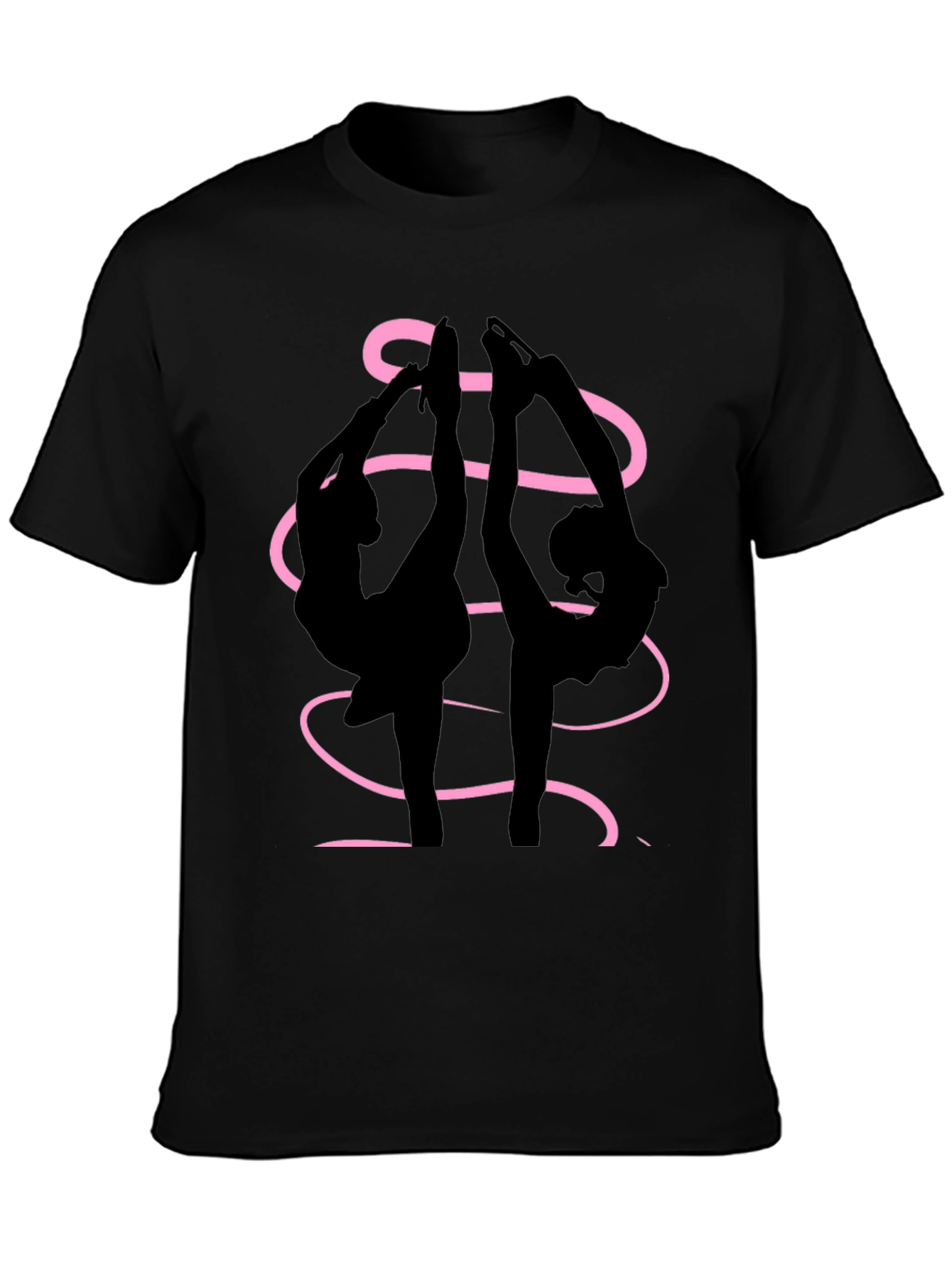 Figure Skaters Graphic Tee - Black Cotton Blend