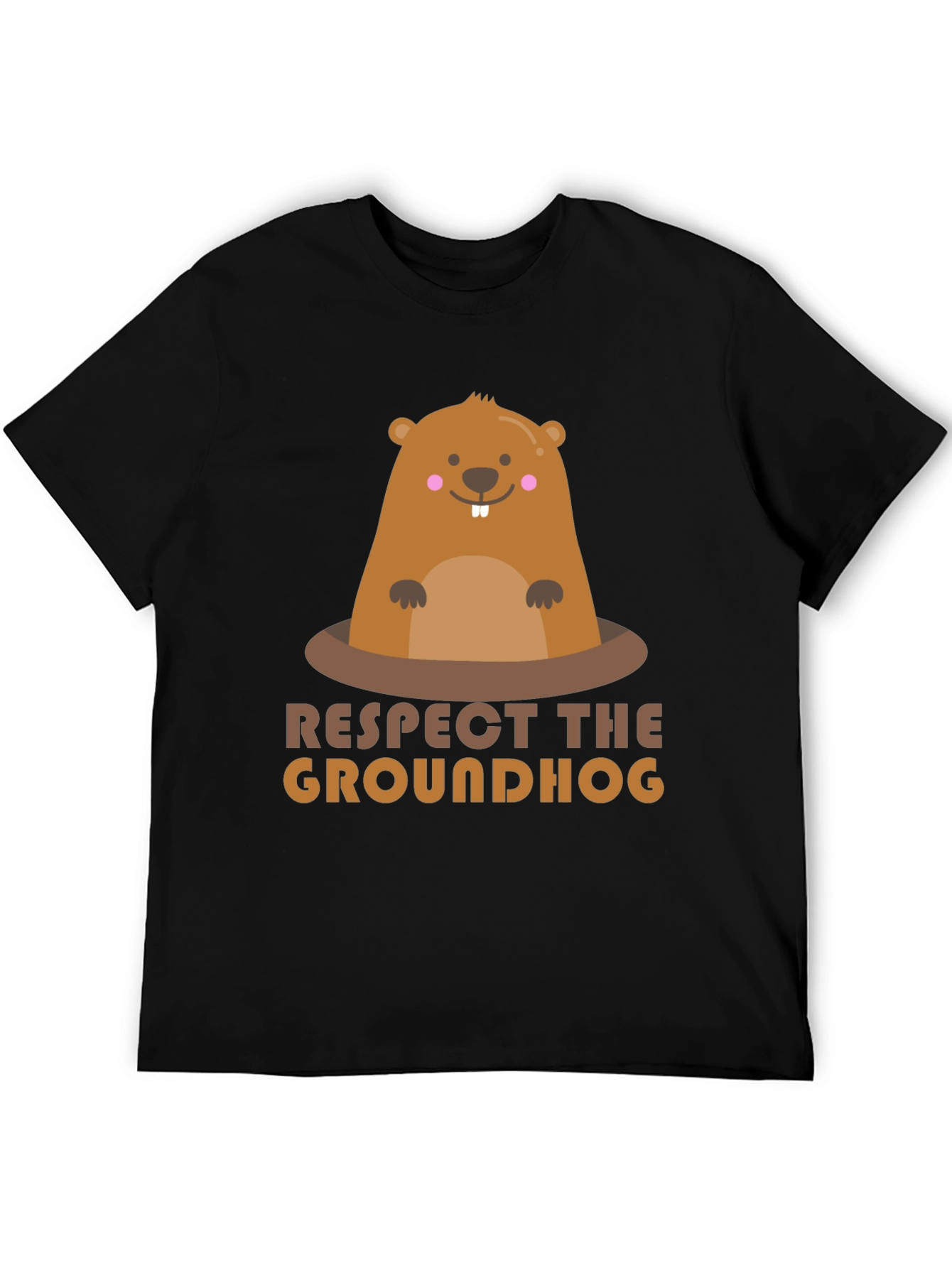 Respect the Groundhog Graphic T-Shirt