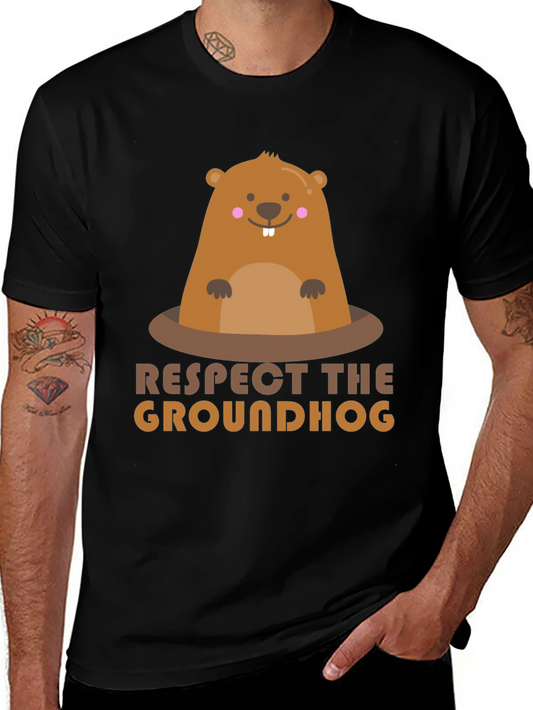 Respect the Groundhog Graphic T-Shirt