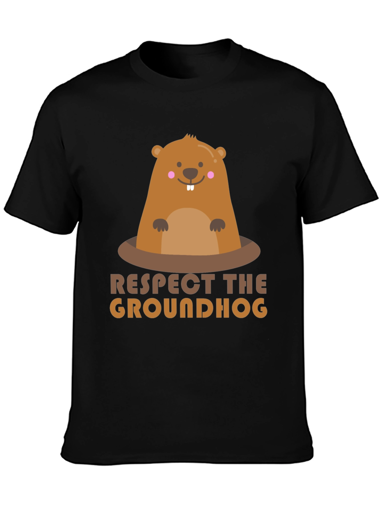 Respect the Groundhog Graphic T-Shirt