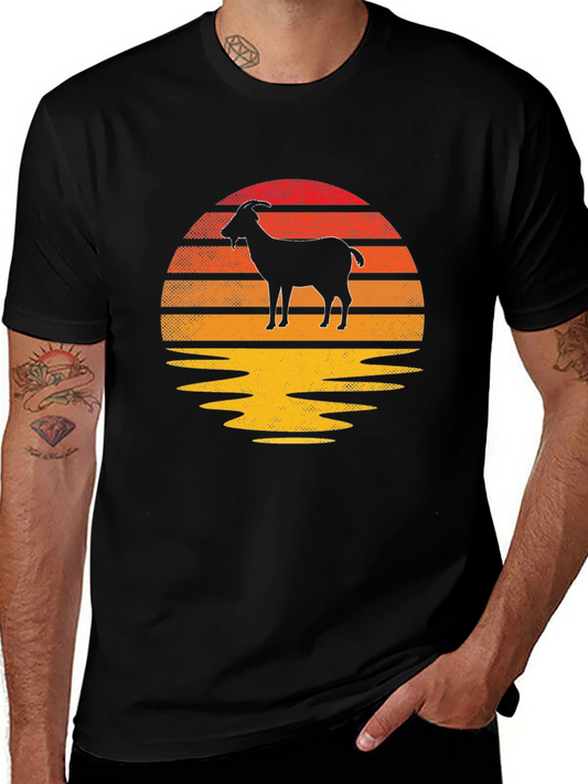 Goat Sunset Graphic Tee