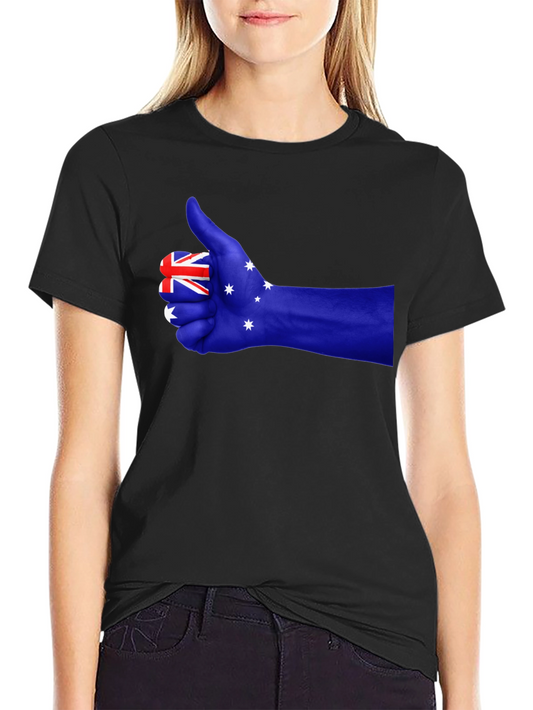 Australia Thumbs Up Black T-Shirt