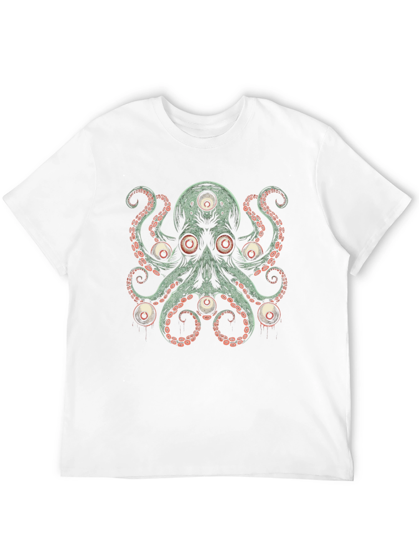 Eye-Catching Octopus Graphic Print Black T-Shirt