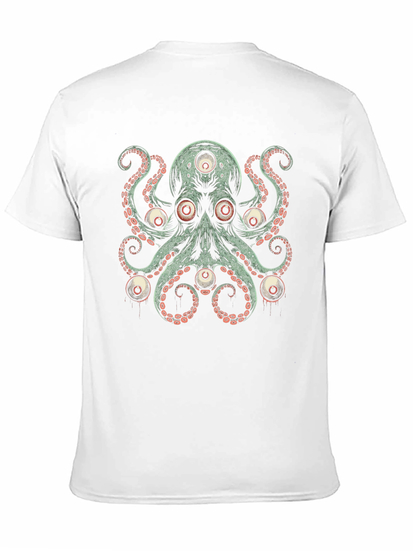 Eye-Catching Octopus Graphic Print Black T-Shirt