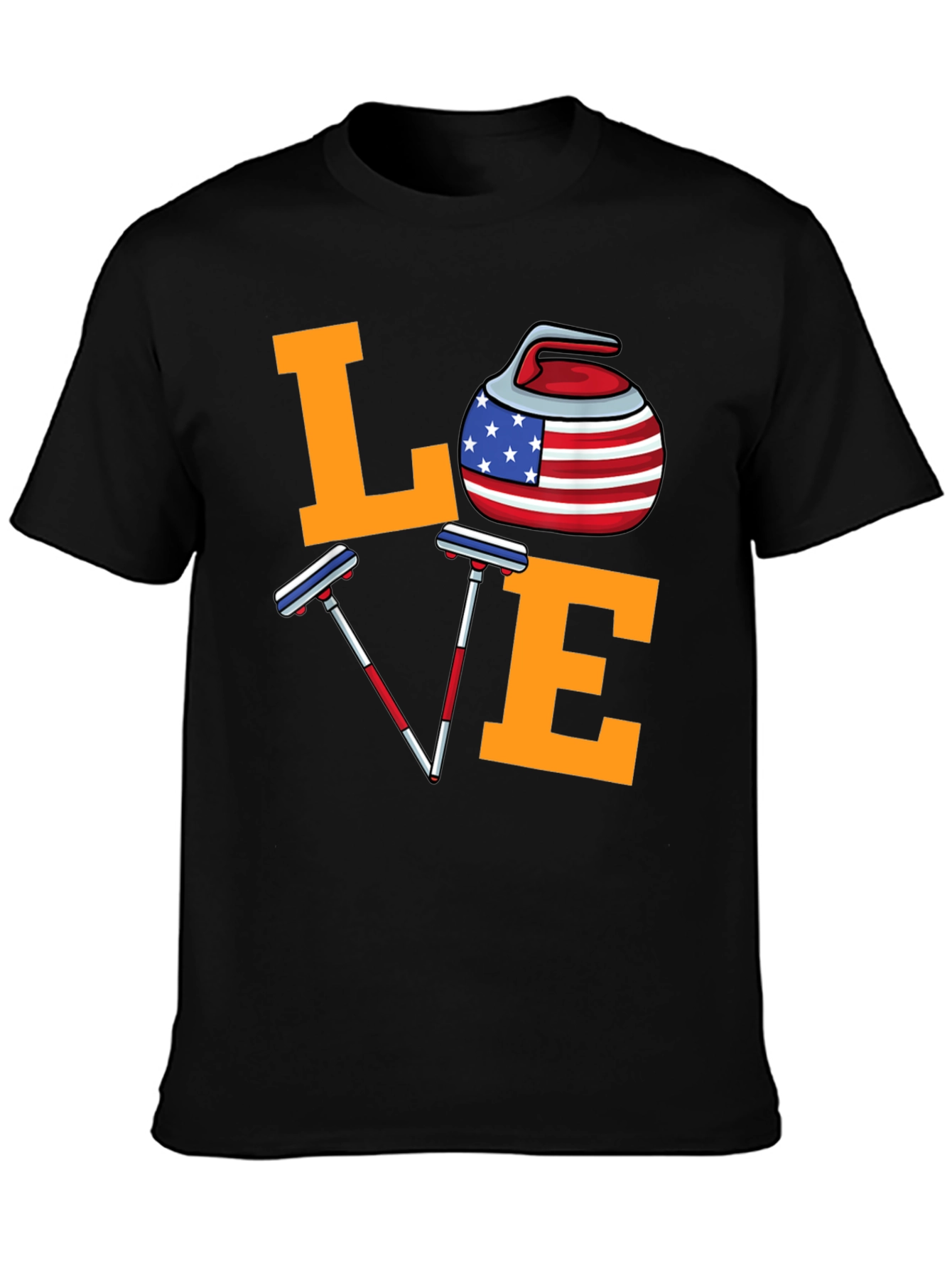 USA Curling Love T-Shirt