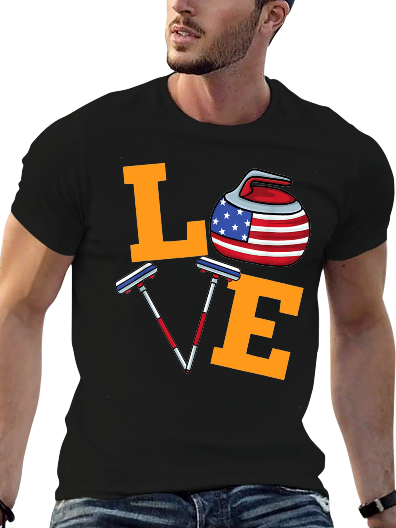 USA Curling Love T-Shirt