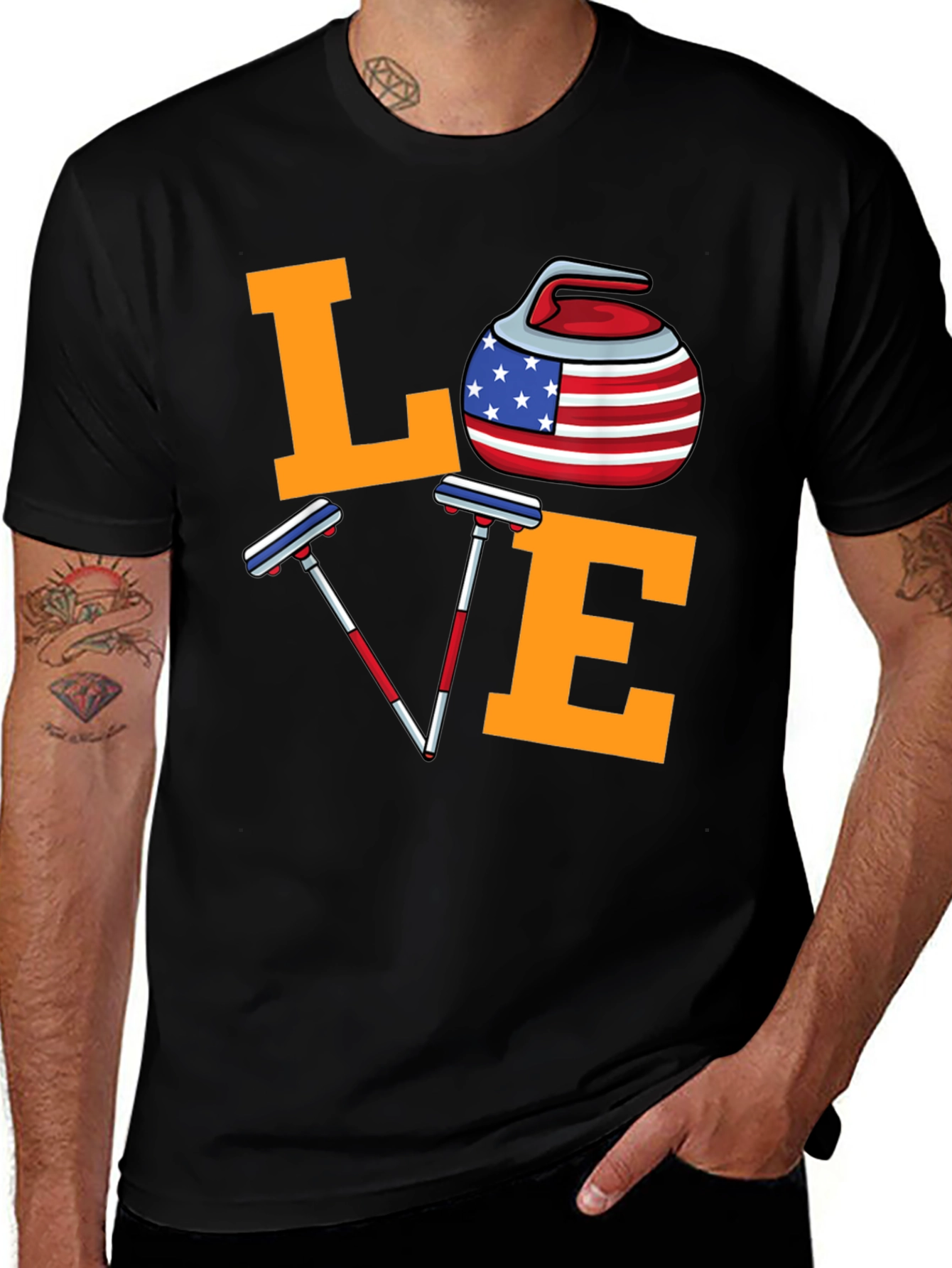 USA Curling Love T-Shirt
