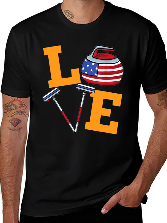 USA Curling Love T-Shirt