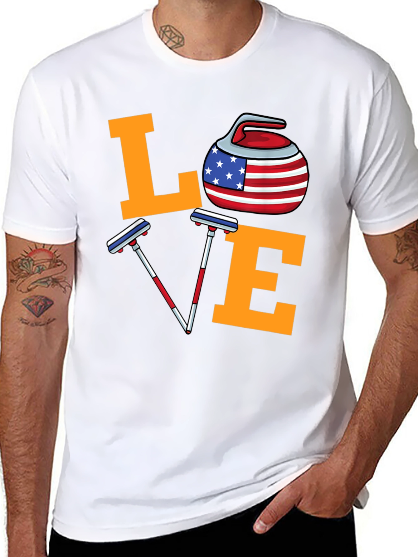 USA Curling Love T-Shirt