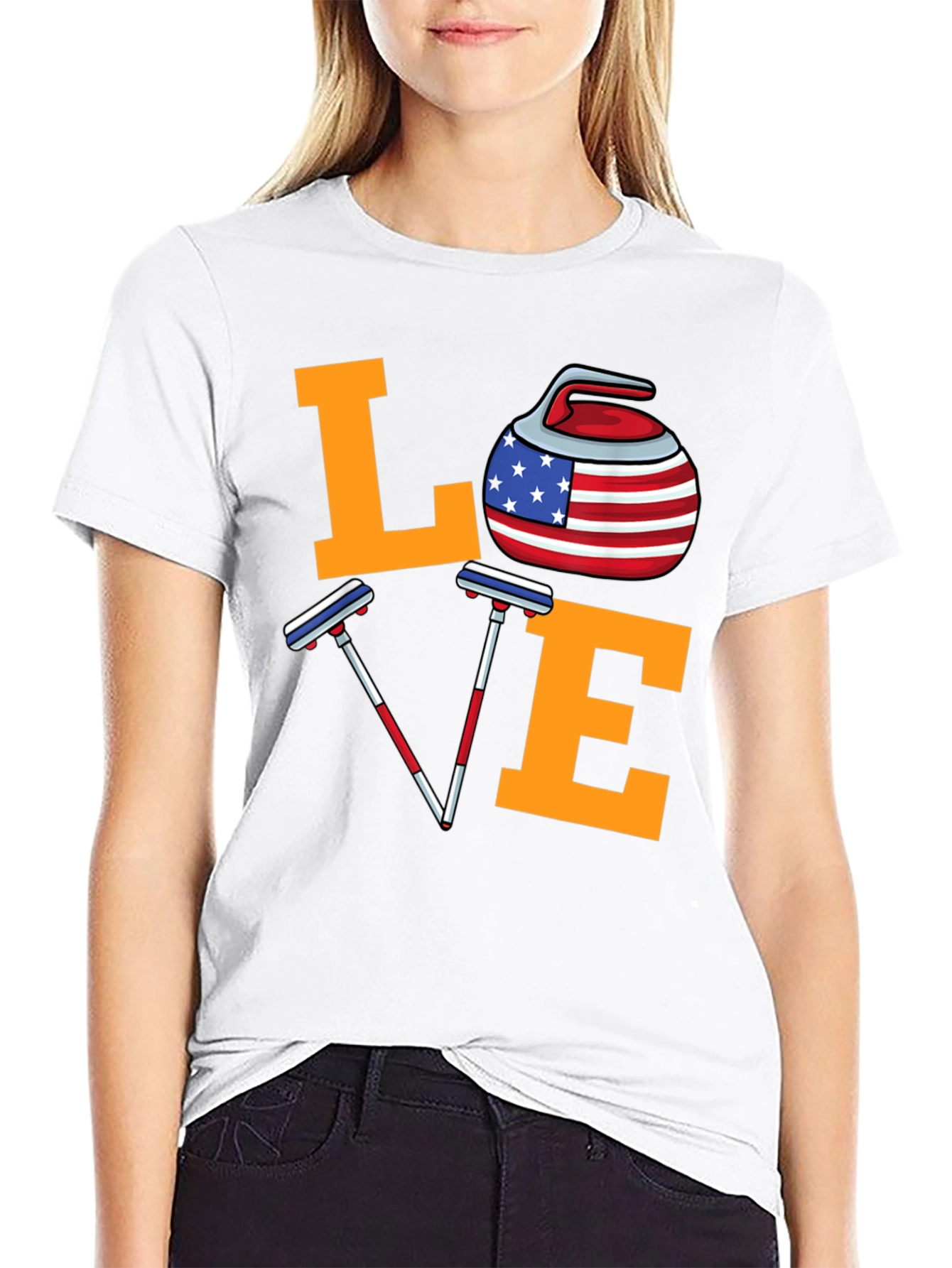 USA Curling Love T-Shirt