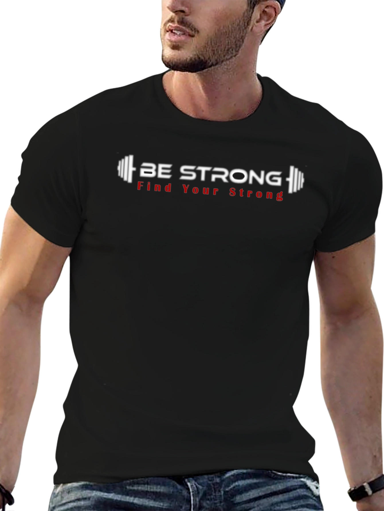 Be Strong Graphic T-Shirt - Motivational Fitness Tee