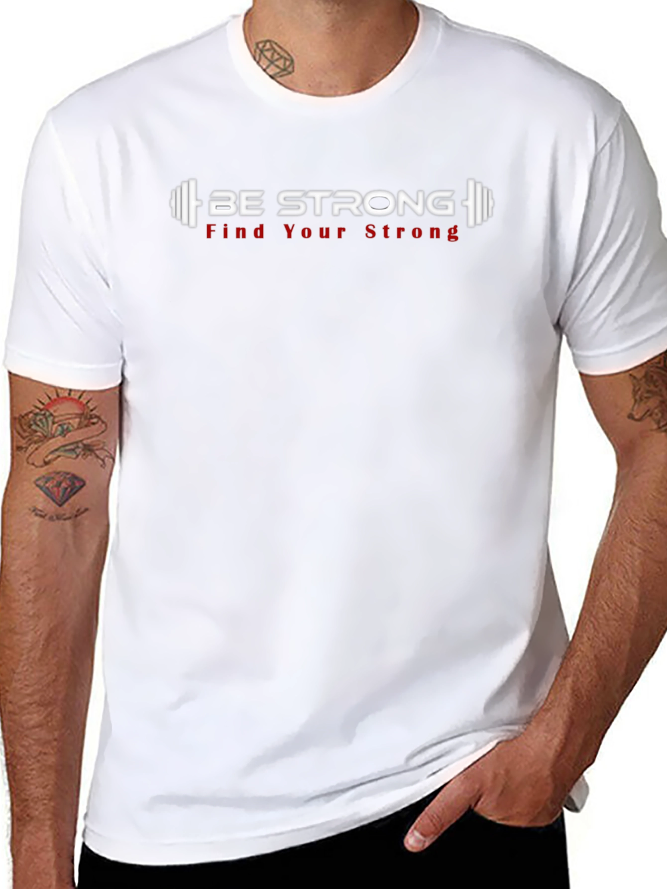 Be Strong Graphic T-Shirt - Motivational Fitness Tee