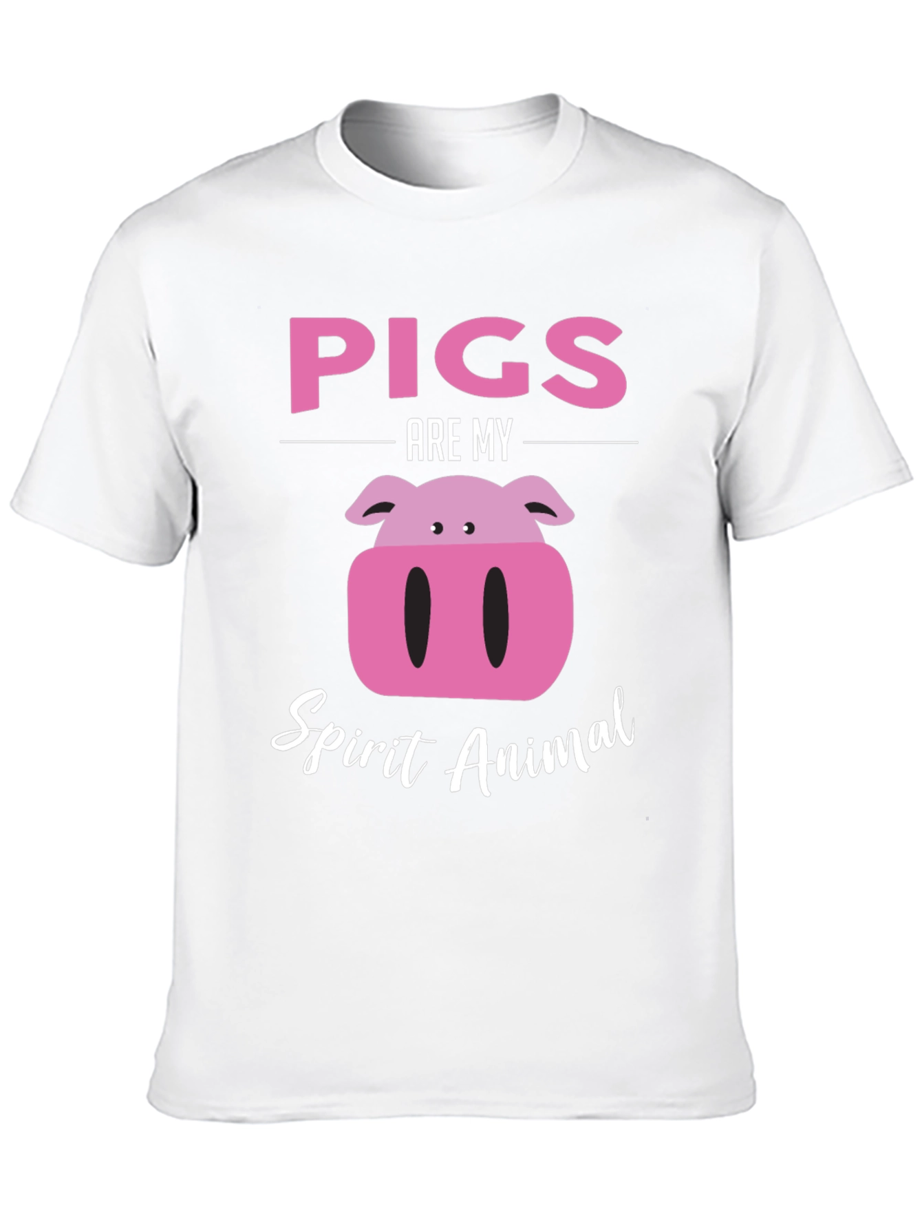 Pigs Are My Spirit Animal Black Graphic Tee