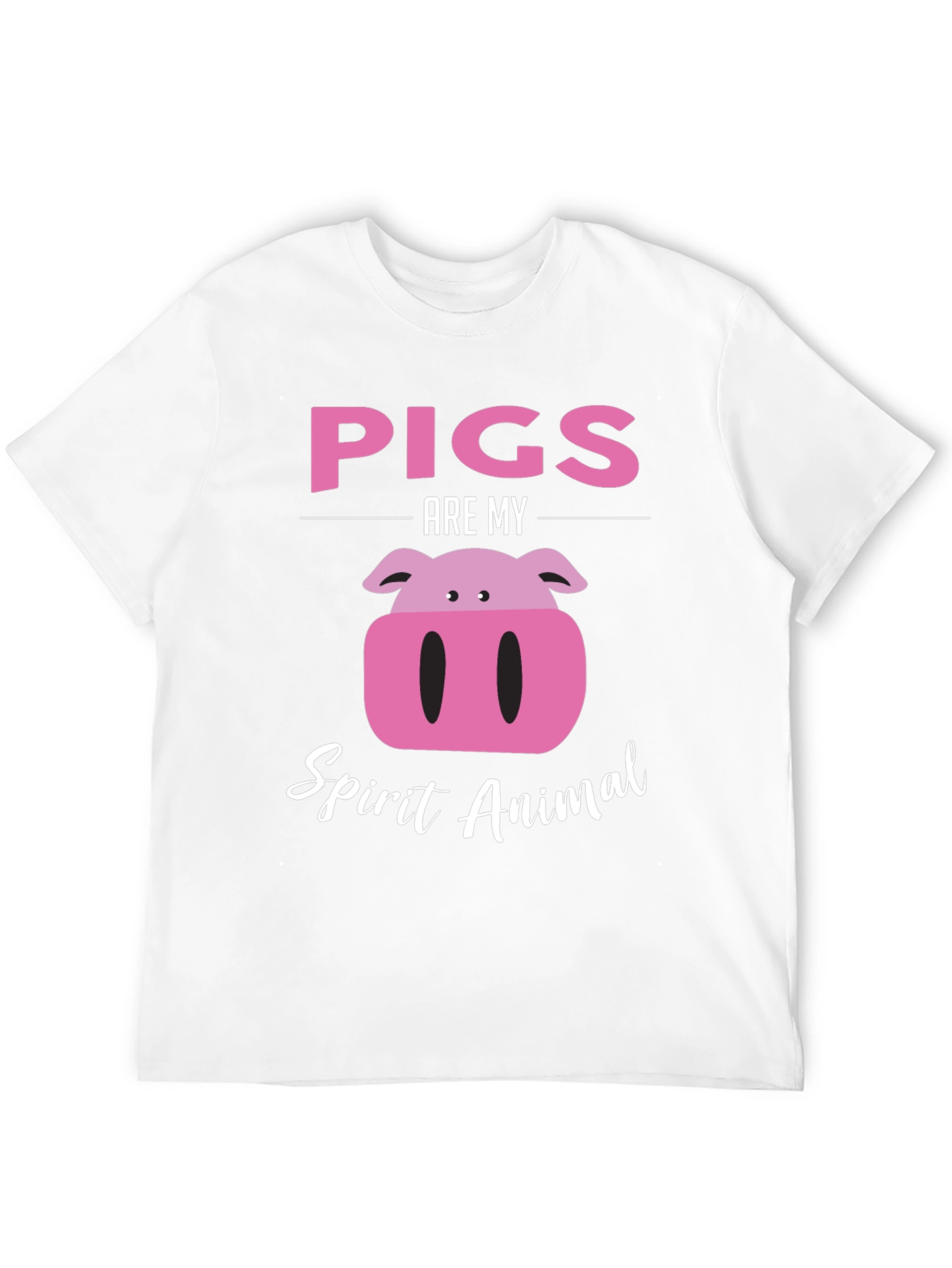 Pigs Are My Spirit Animal Black Graphic Tee