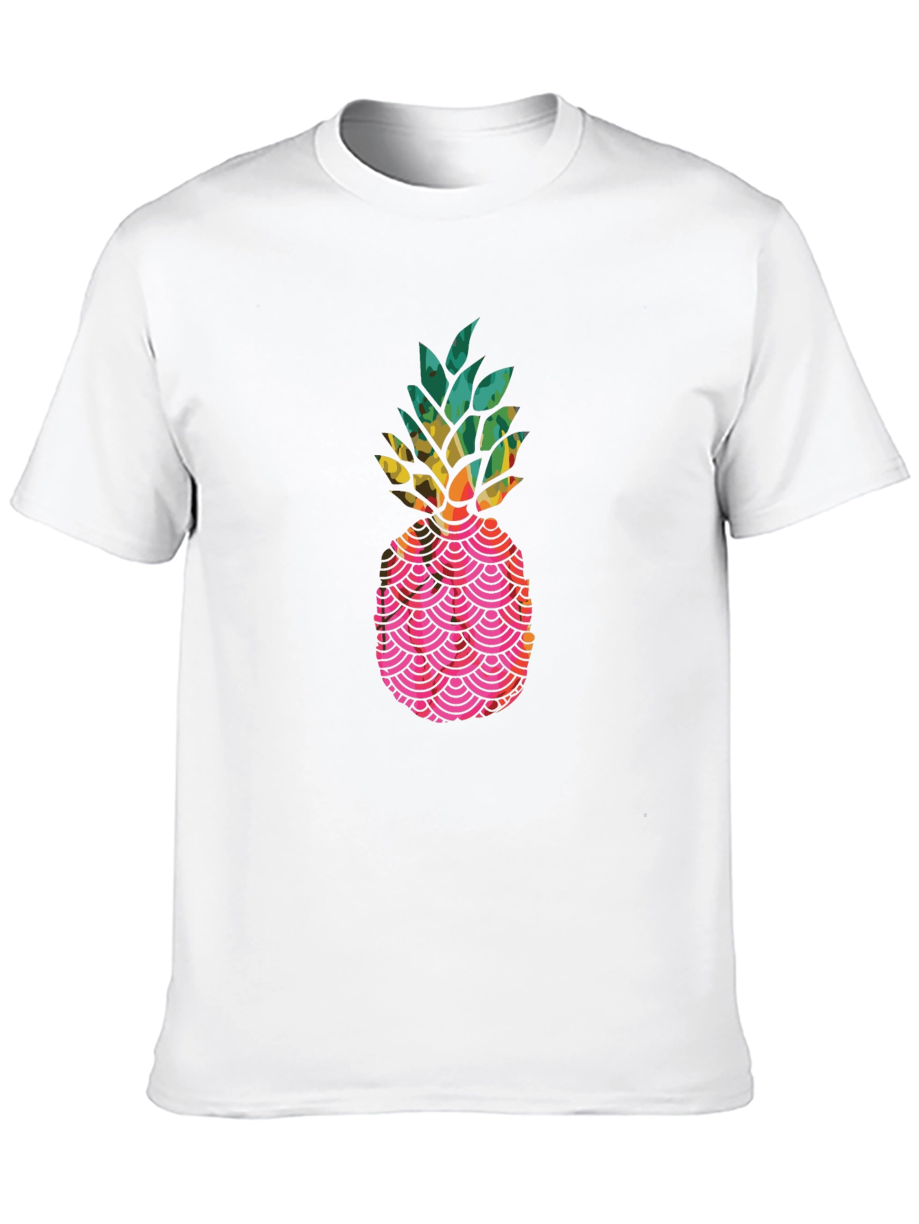 Tropical Pineapple Graphic Tee - Black Unisex T-Shirt
