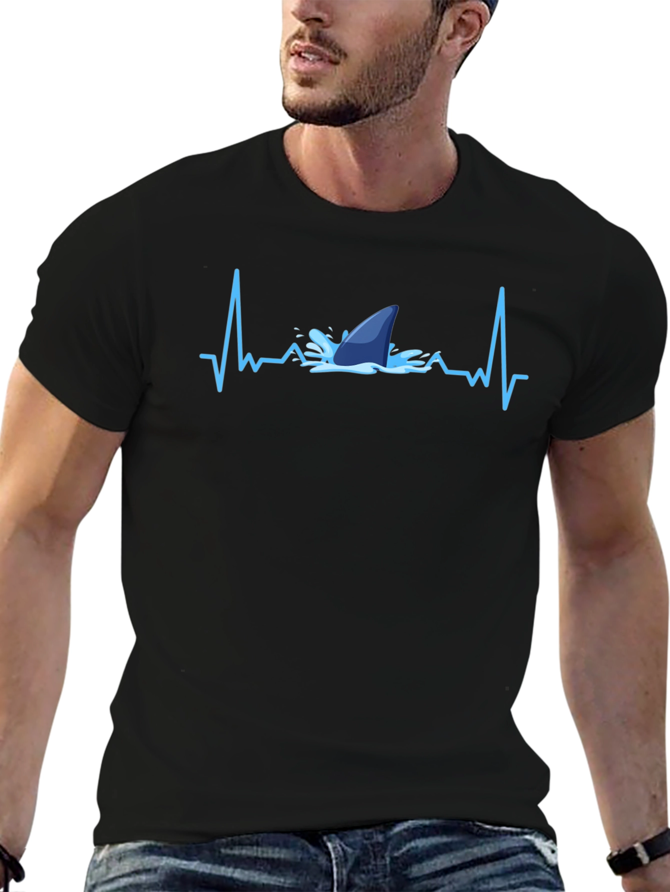 Shark Pulse T-Shirt - Black
