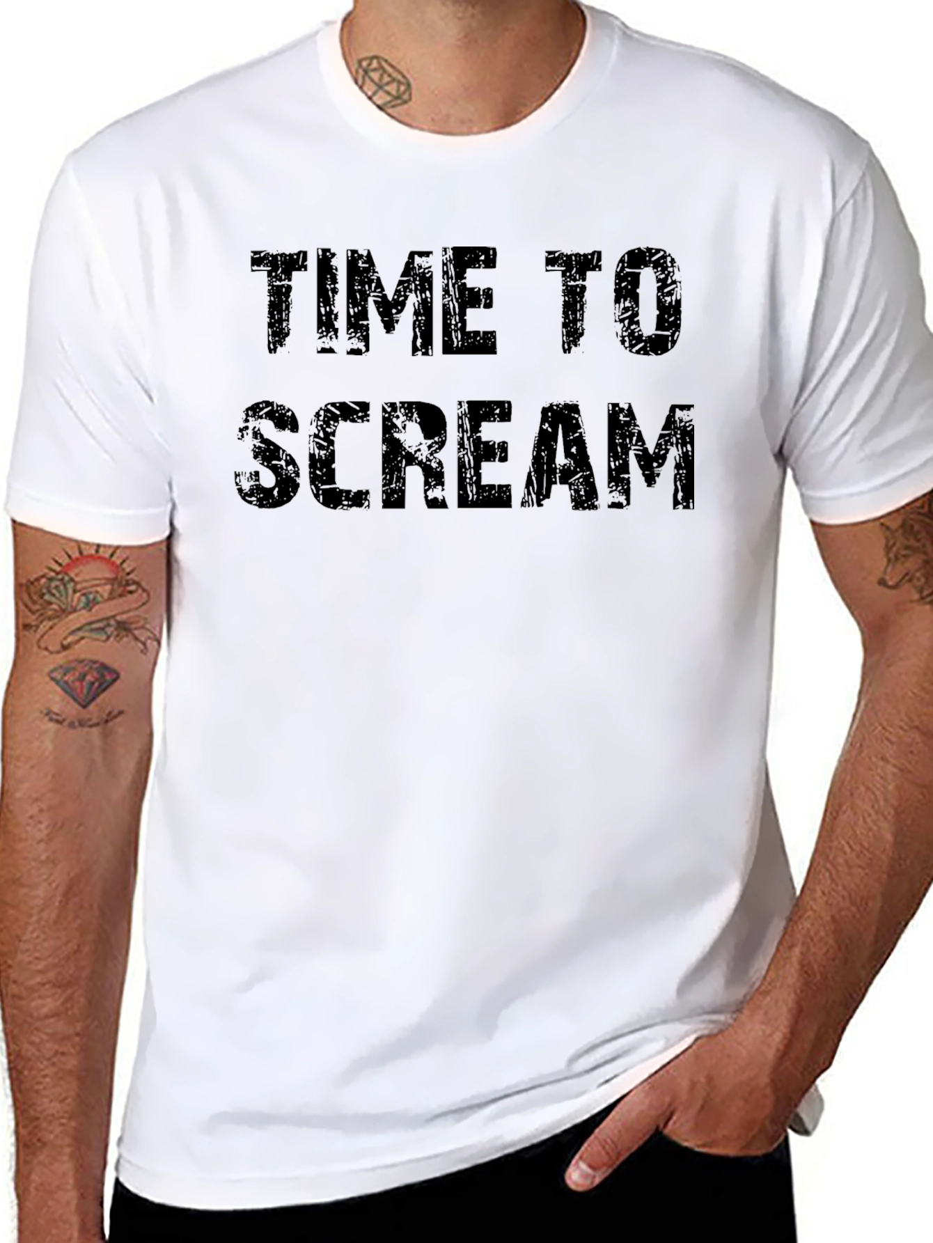 Time To Scream Black Graphic Tee