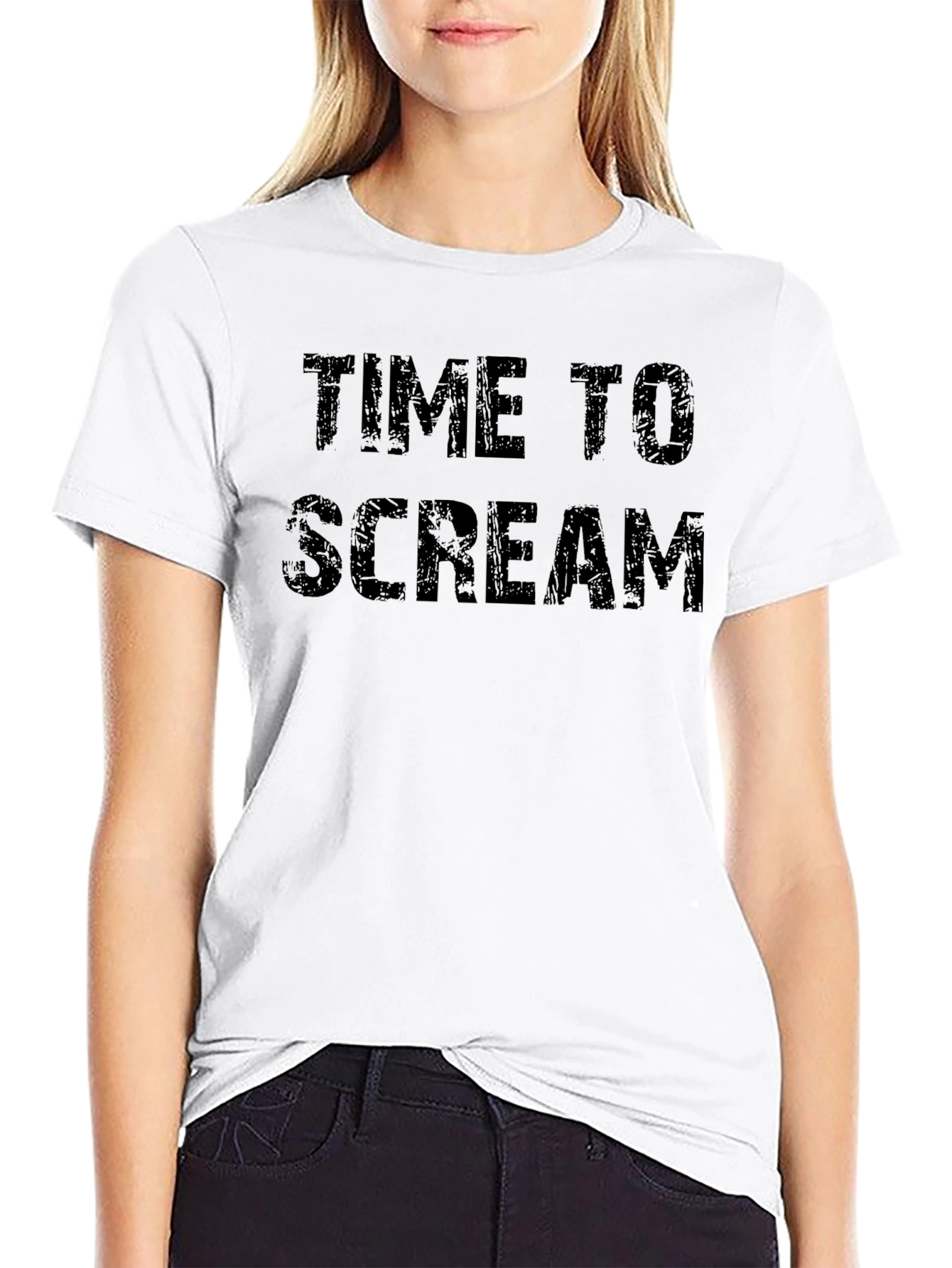 Time To Scream Black Graphic Tee