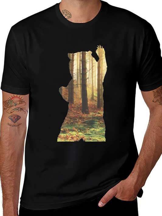 Nature Bear Silhouette Graphic Tee