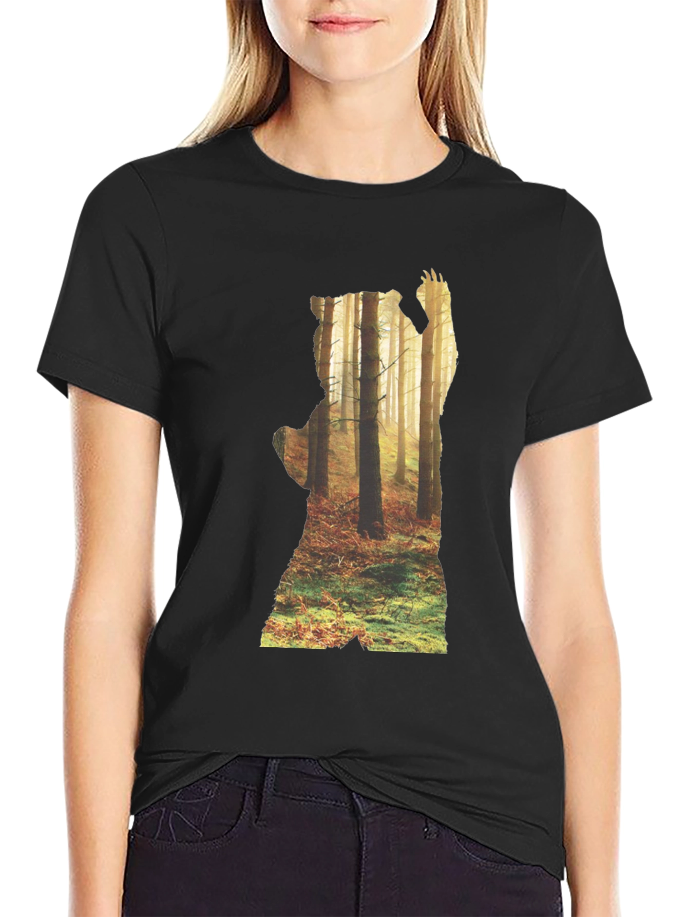 Nature Bear Silhouette Graphic Tee