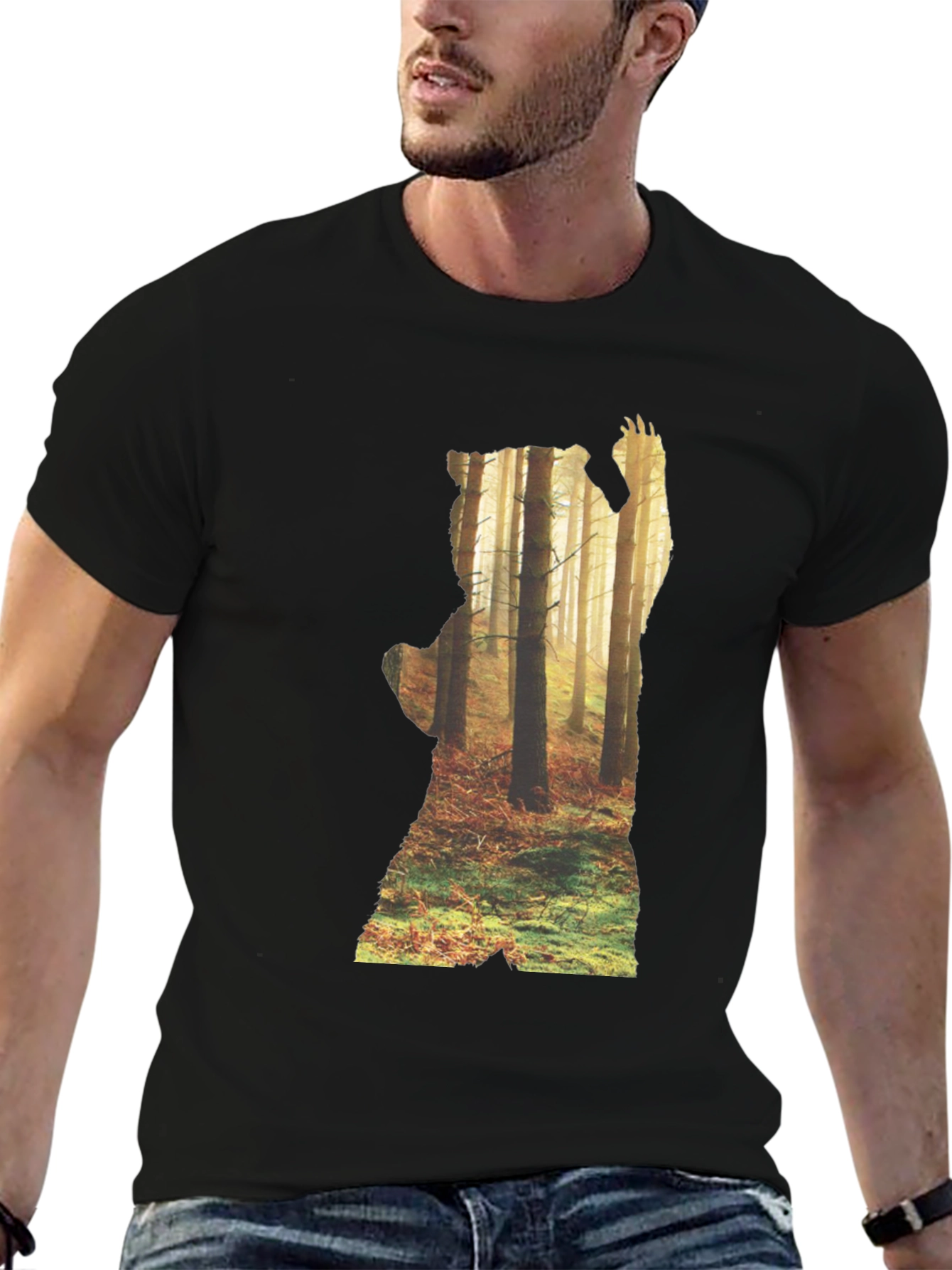 Nature Bear Silhouette Graphic Tee