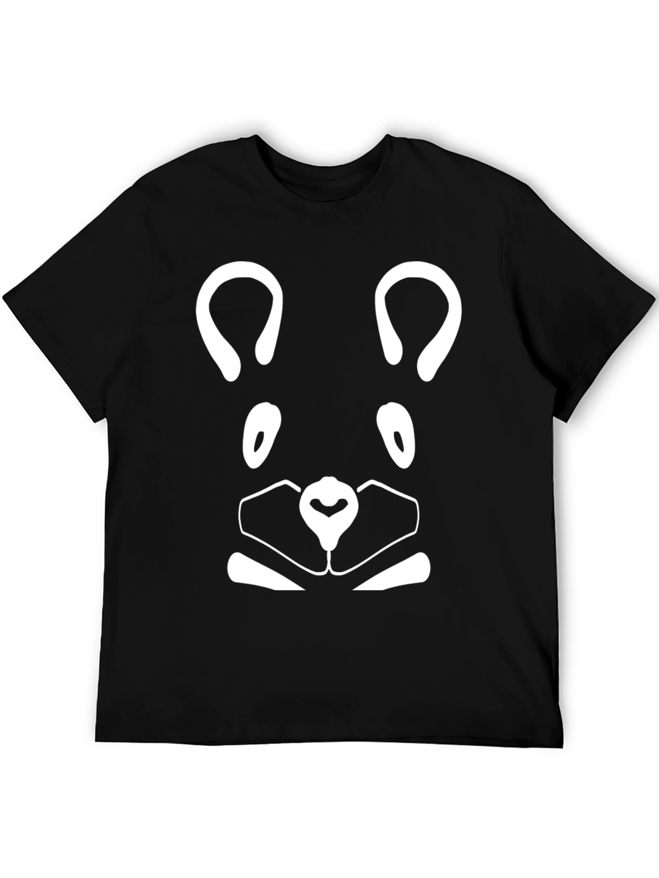 Bear Face Graphic Tee - Black