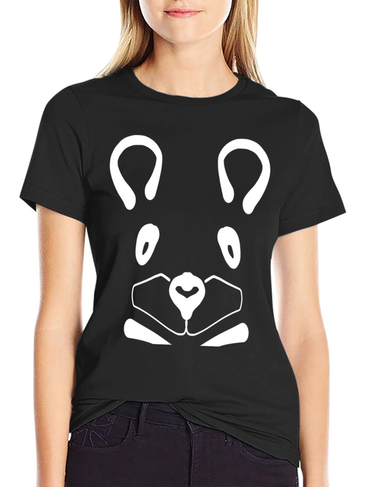 Bear Face Graphic Tee - Black