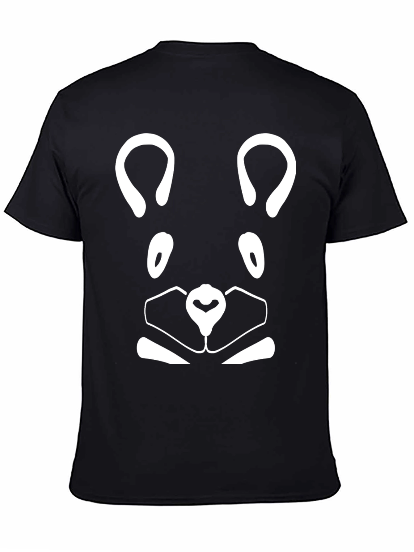 Bear Face Graphic Tee - Black