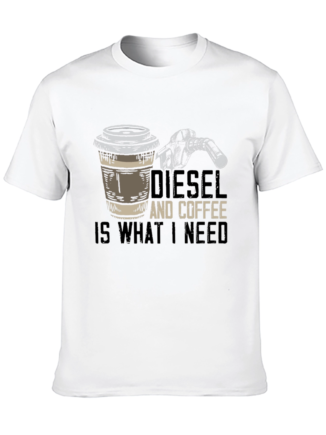 Diesel and Coffee Graphic T-Shirt