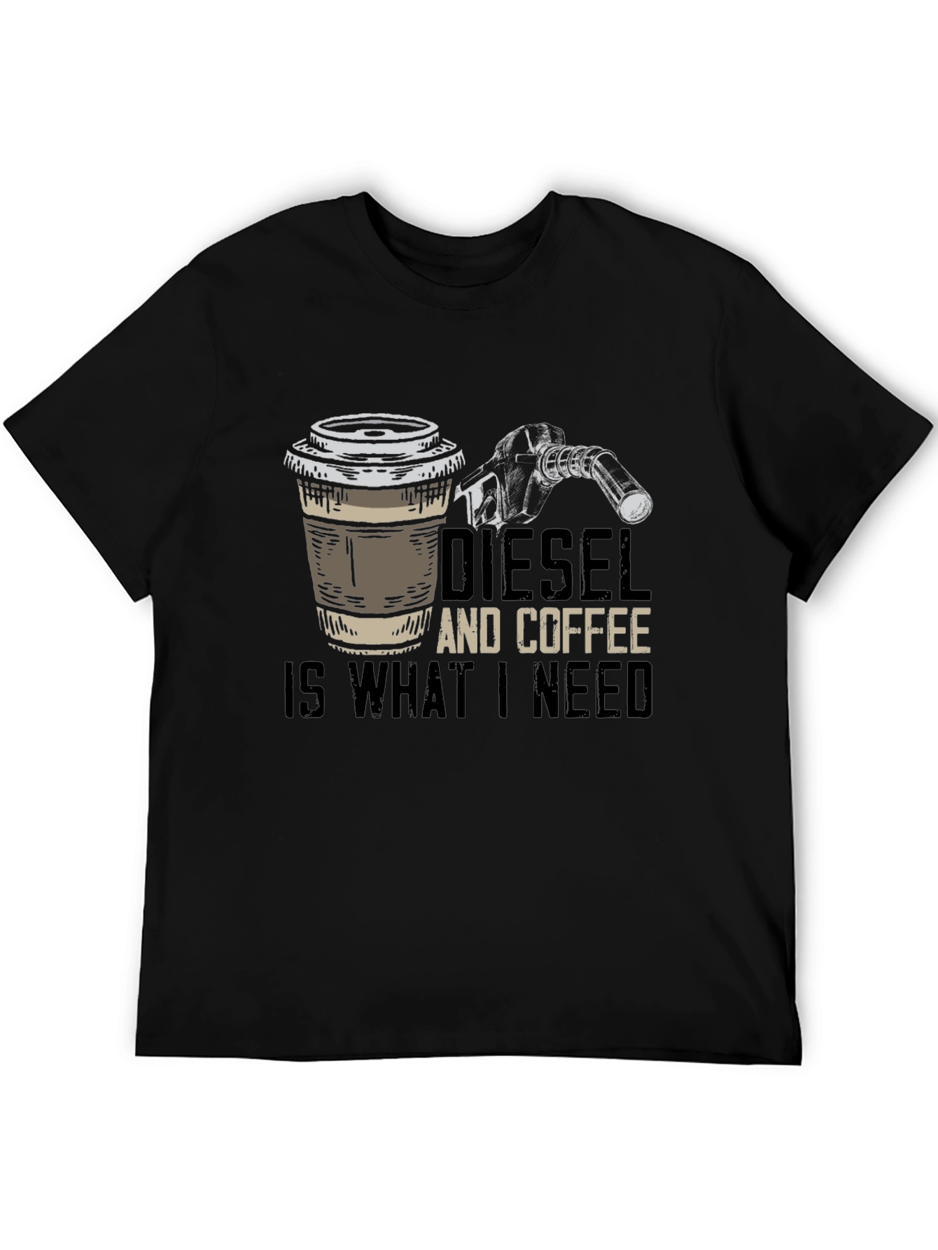 Diesel and Coffee Graphic T-Shirt