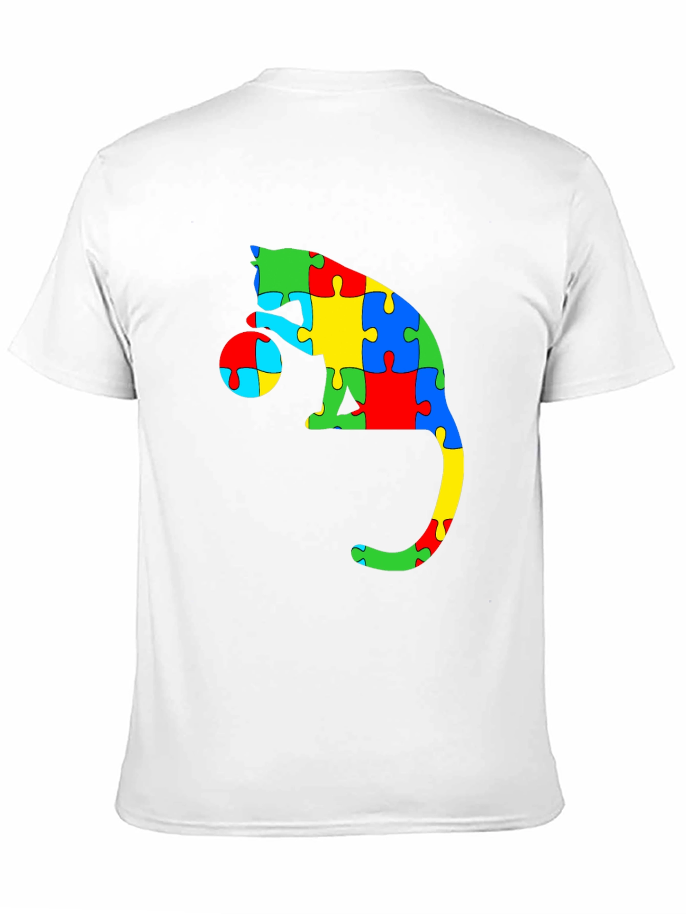 Autism Awareness Puzzle Cat T-Shirt