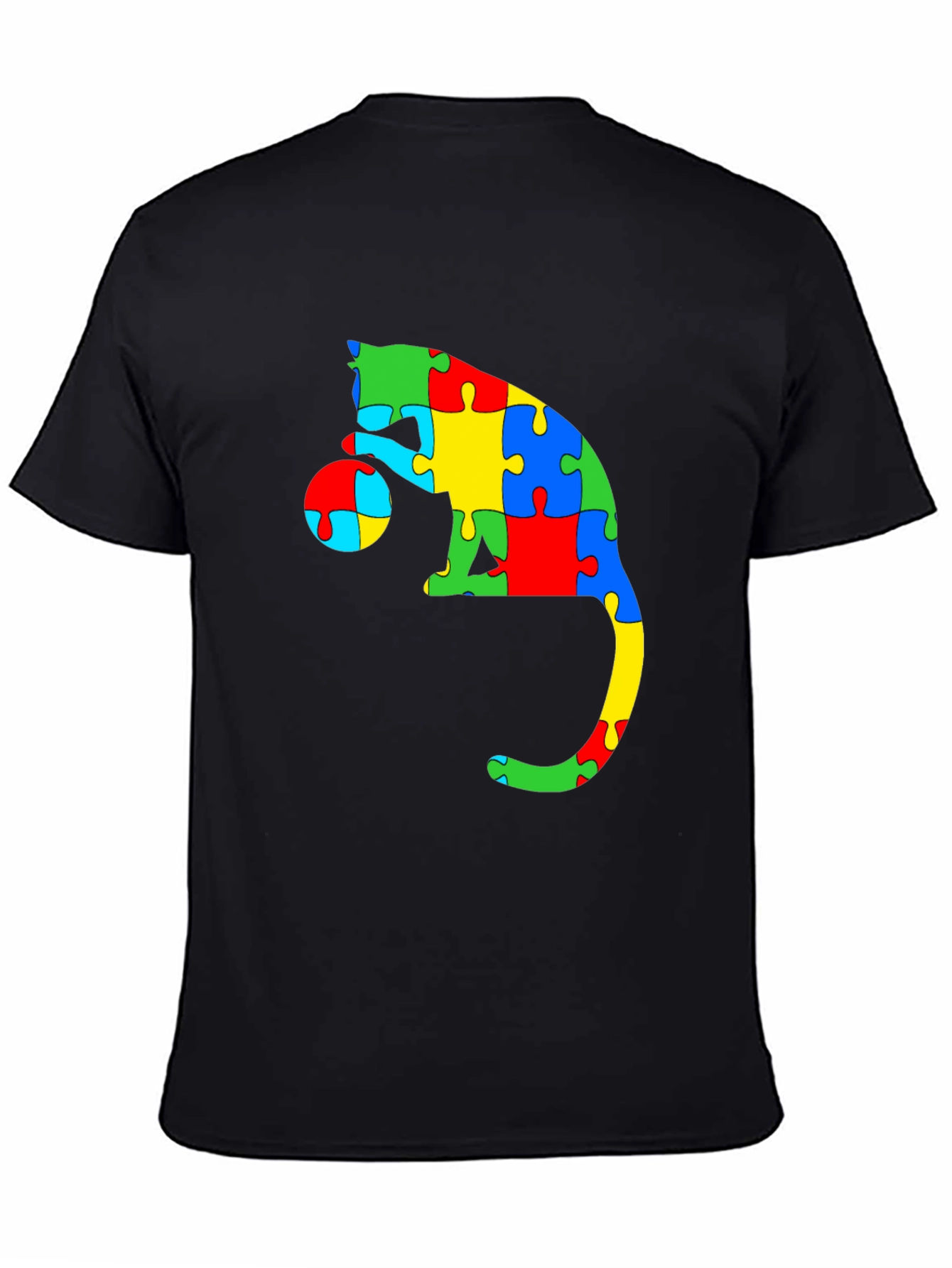 Autism Awareness Puzzle Cat T-Shirt