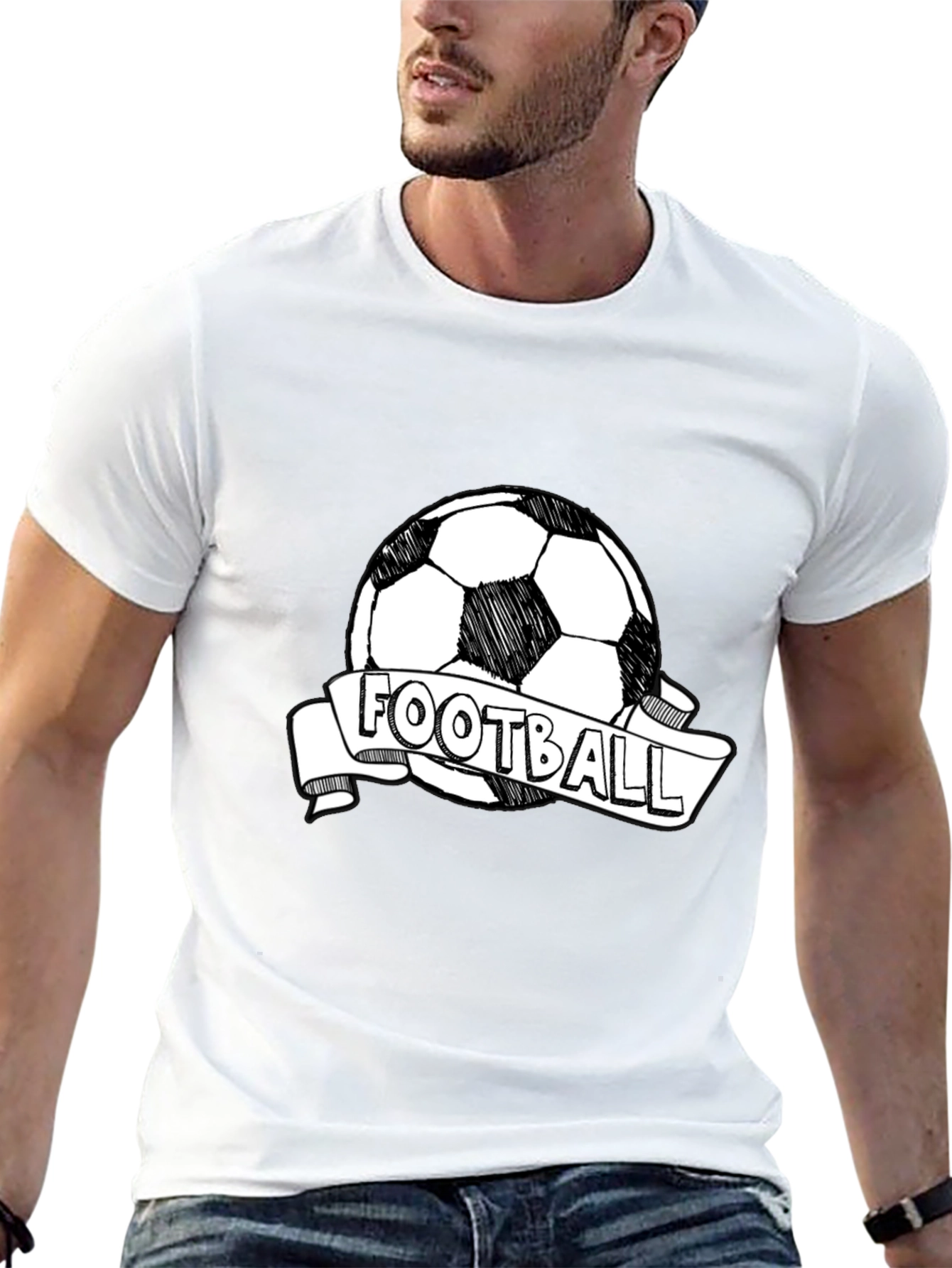 Black Football Graphic Tee - Stylish & Comfortable