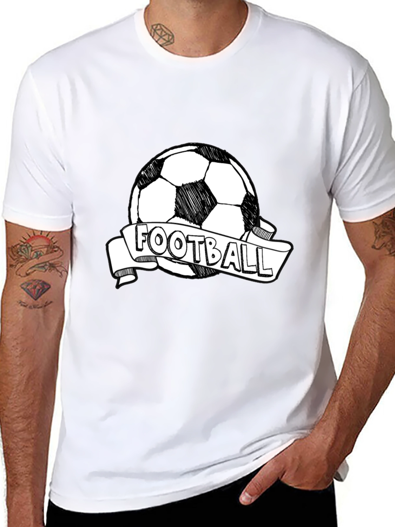 Black Football Graphic Tee - Stylish & Comfortable