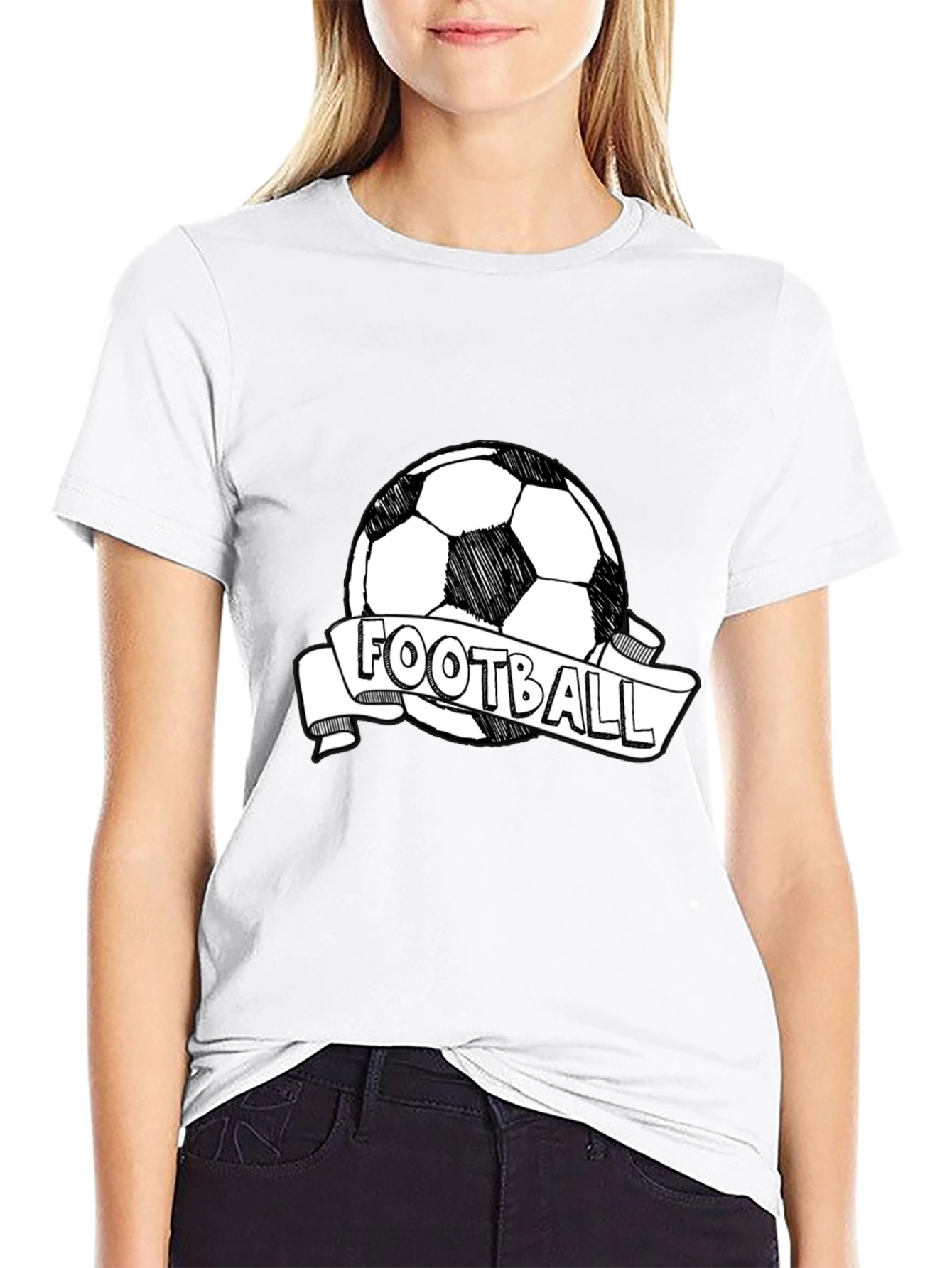Black Football Graphic Tee - Stylish & Comfortable